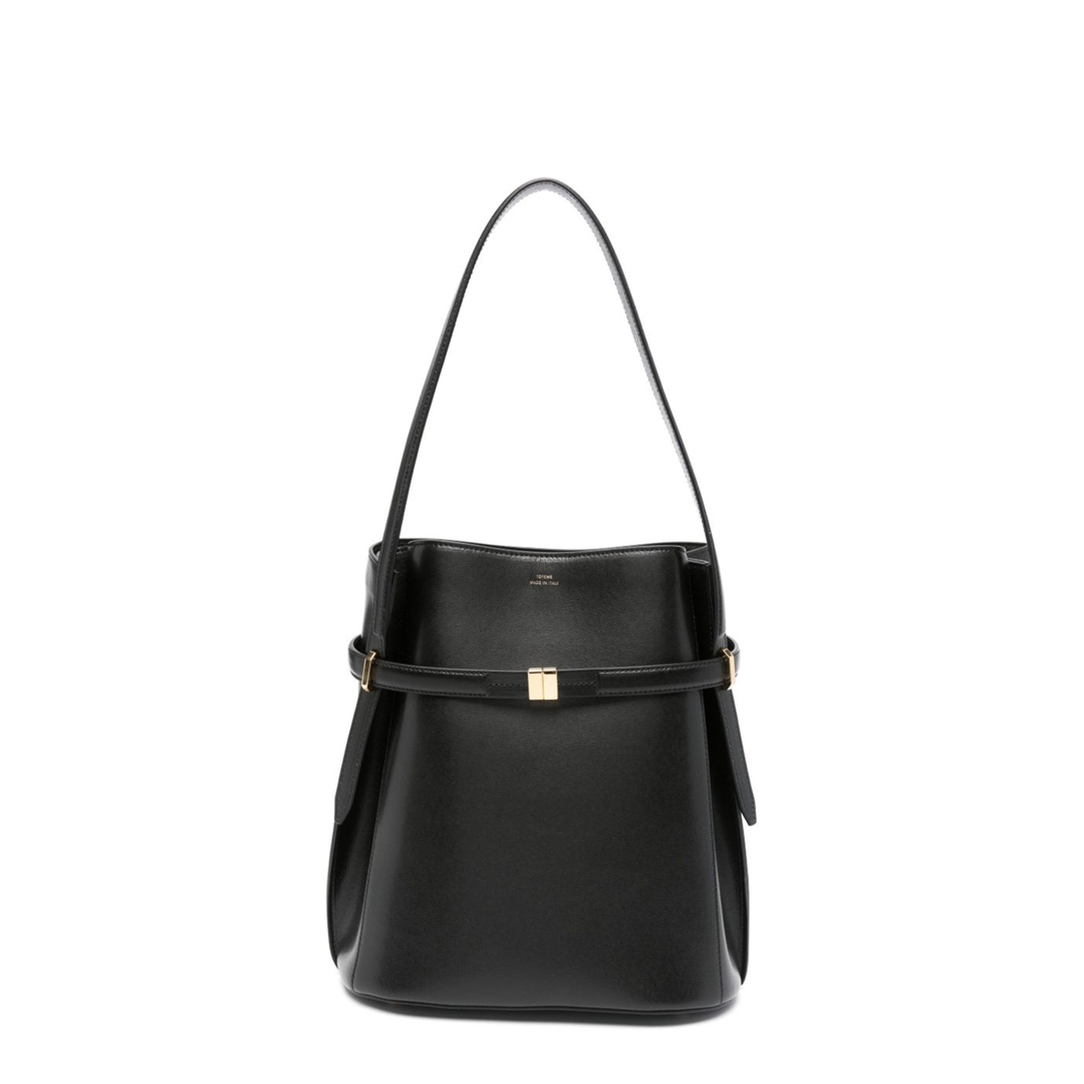 PRE UNI Calf Leather Bucket Bag - Black - Image 1