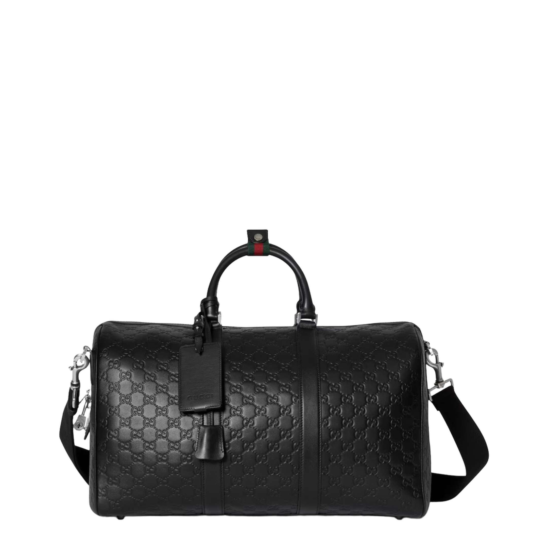GG Emblem Medium Calfskin Duffle Bag - Black - Image 1