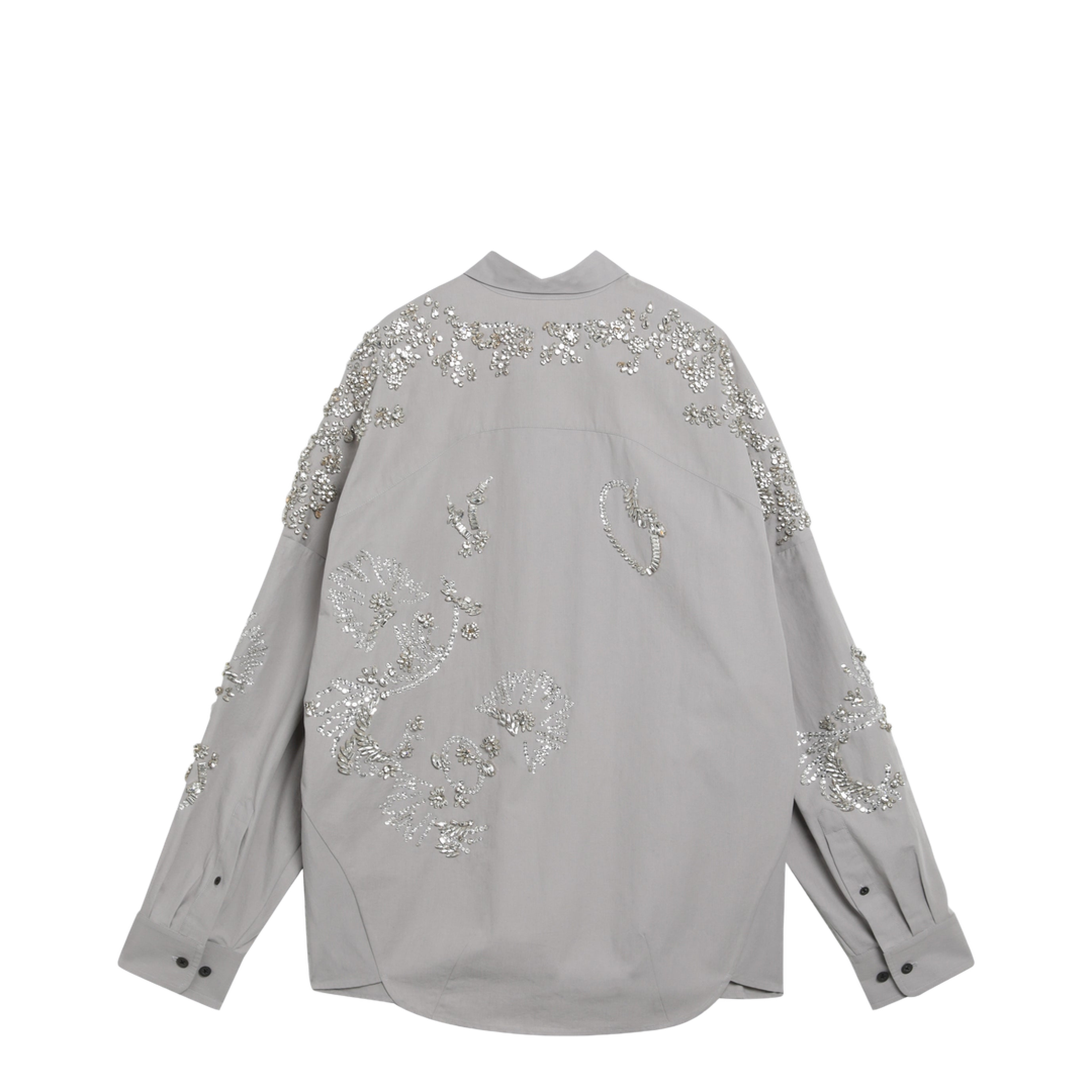 Grey Shirt With Sequin Embroidery - Image 2