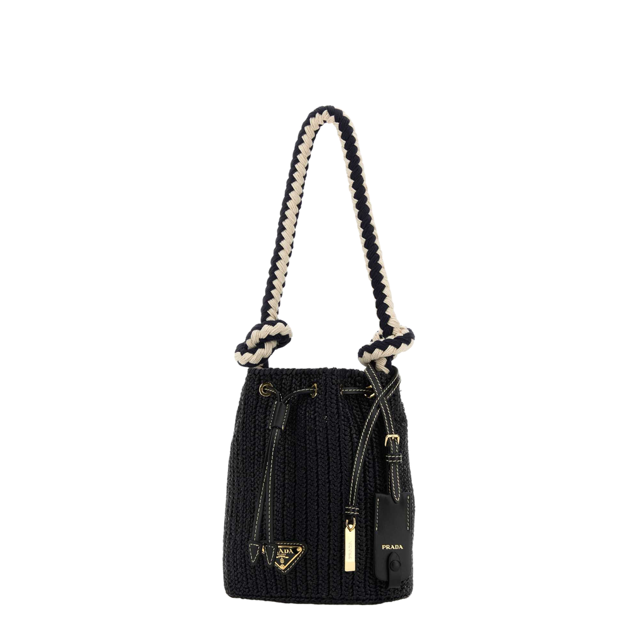 Black Crochet Mini Bucket Bag - Image 4