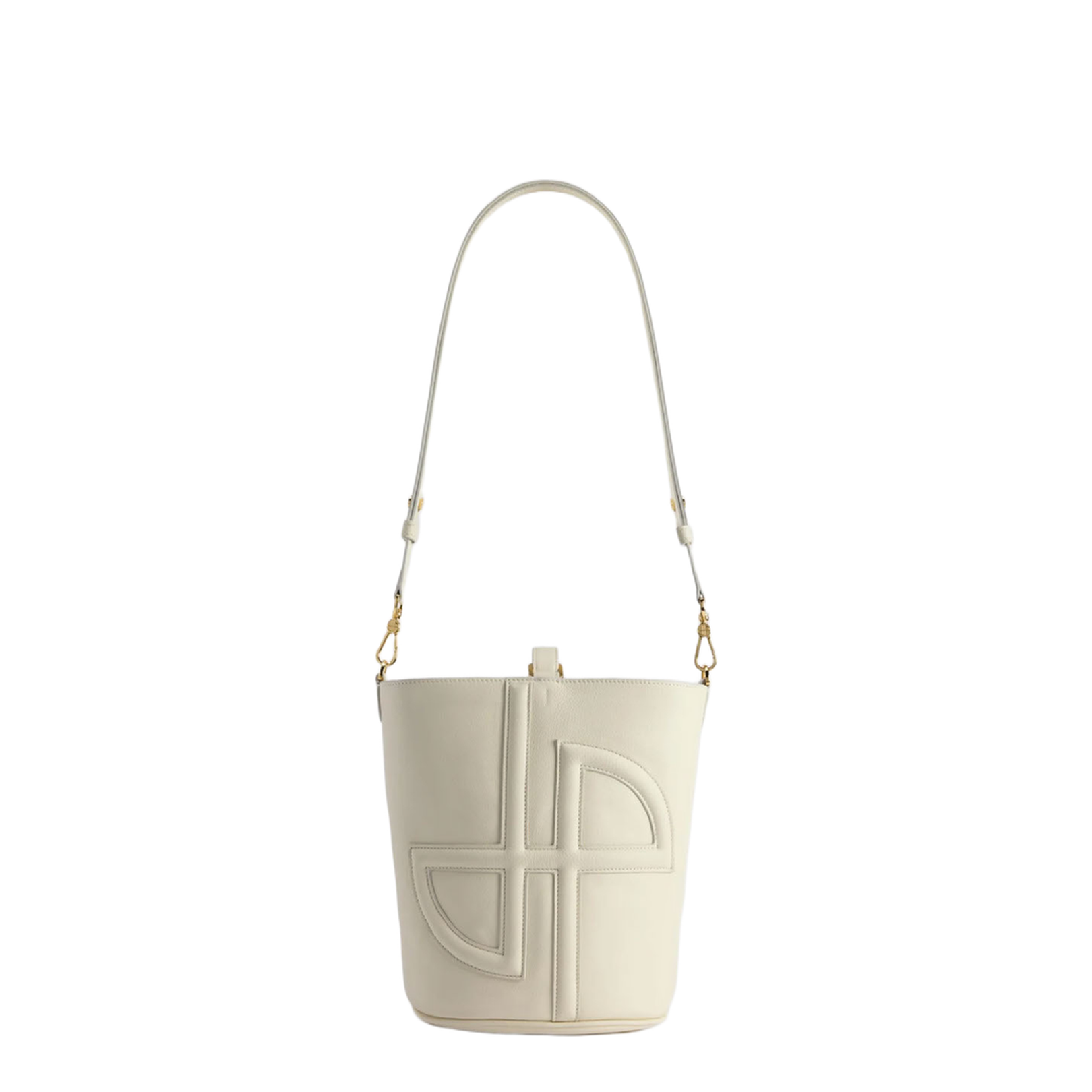 JP Small Leather Bucket Bag - Angora - Image 1