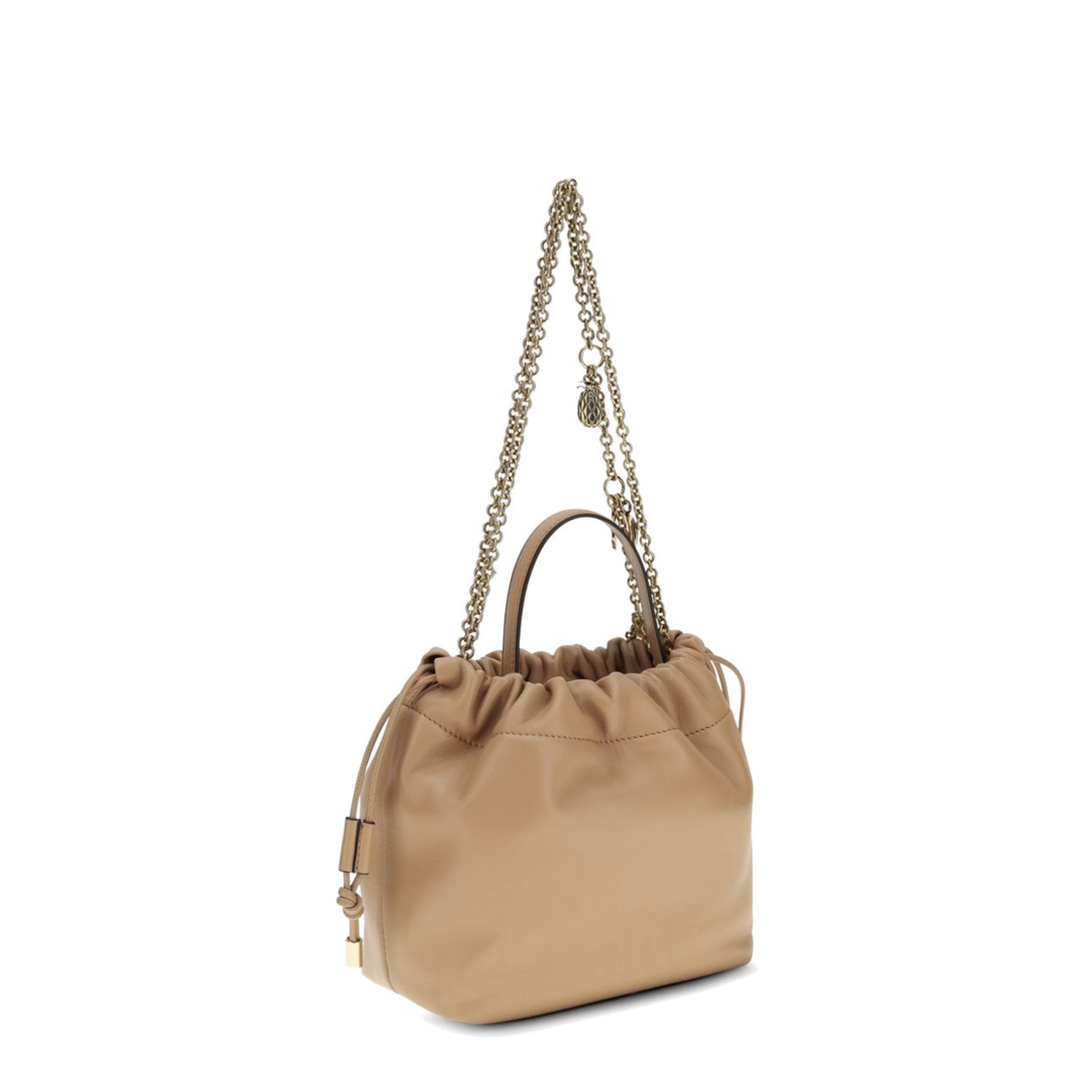 Icons Medium Lamb Leather Crossbody - Beige - Image 2