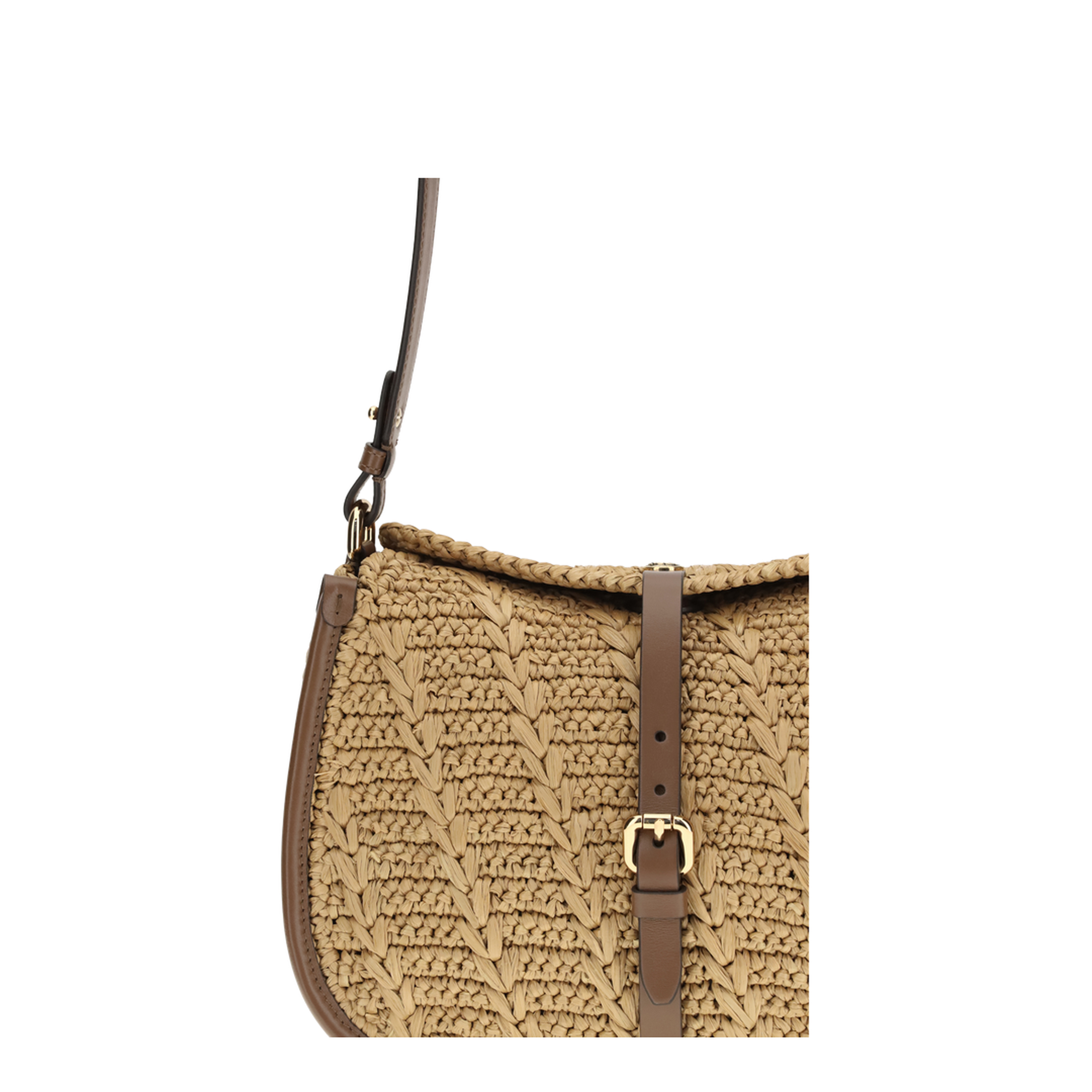 Raffia Crochet Pony Shoulder Bag - Image 4
