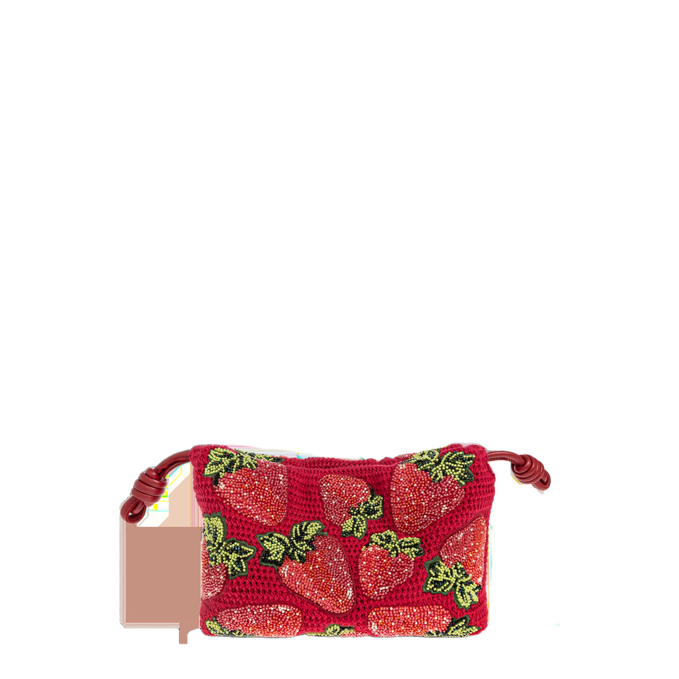 Flamenco Mini Beaded Crochet Clutch - Red - Image 3