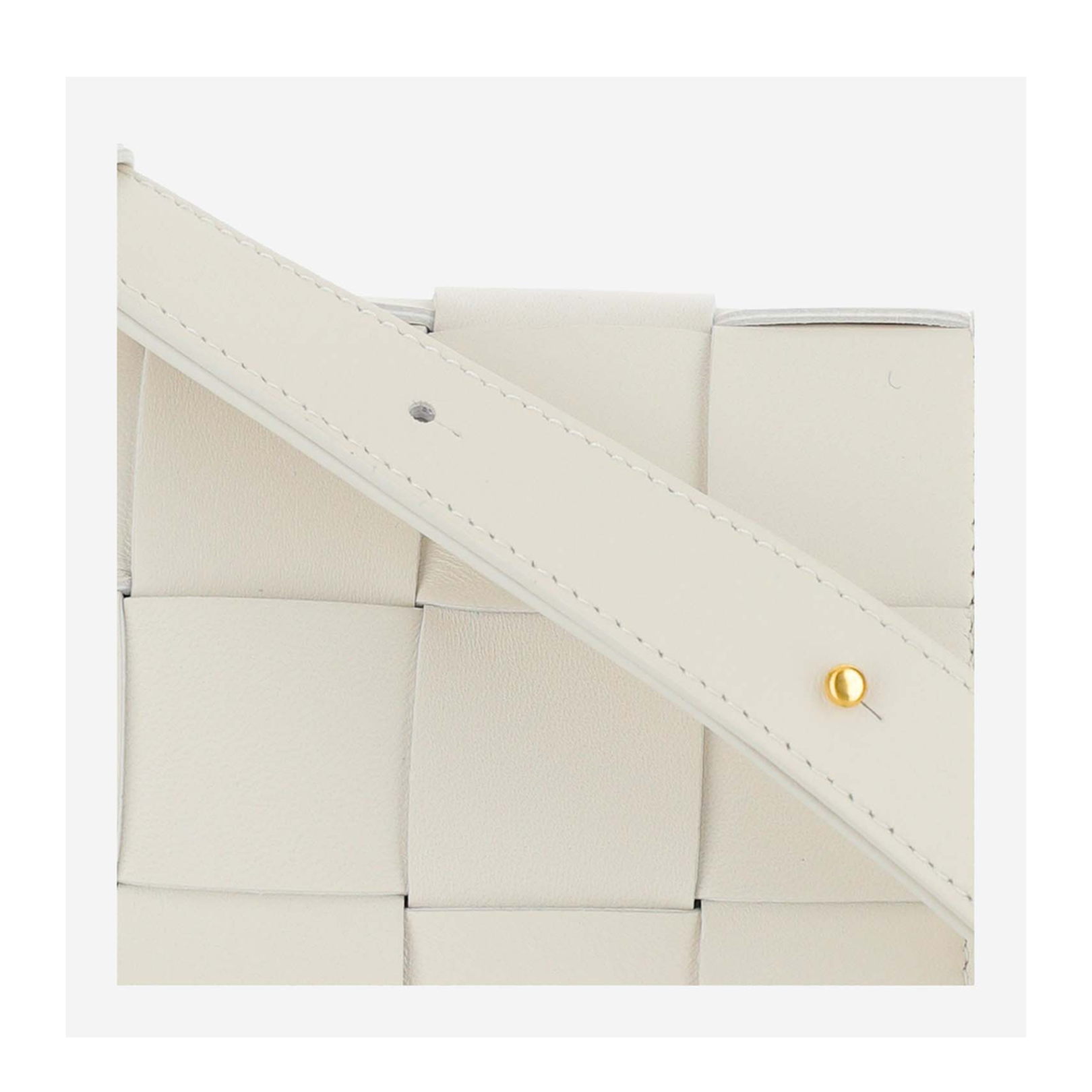 Cassette Small Lambskin Crossbody Bags - White - Image 4