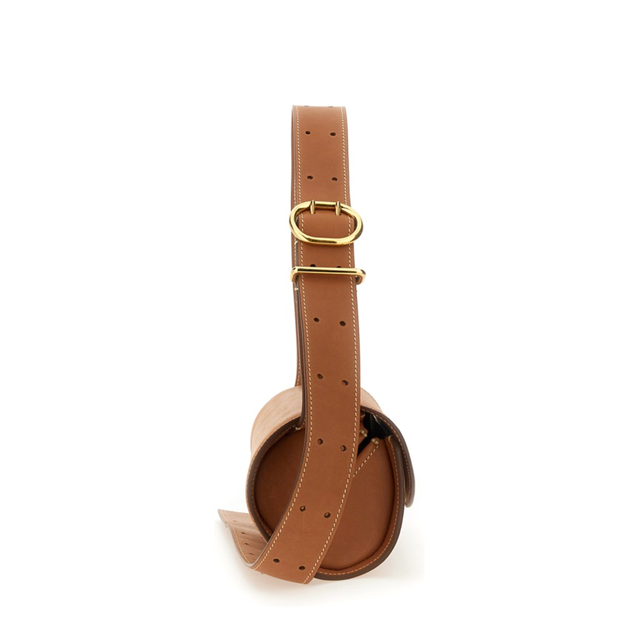Cannolo Small Calf Leather Shoulder Bag - Tan - Image 2