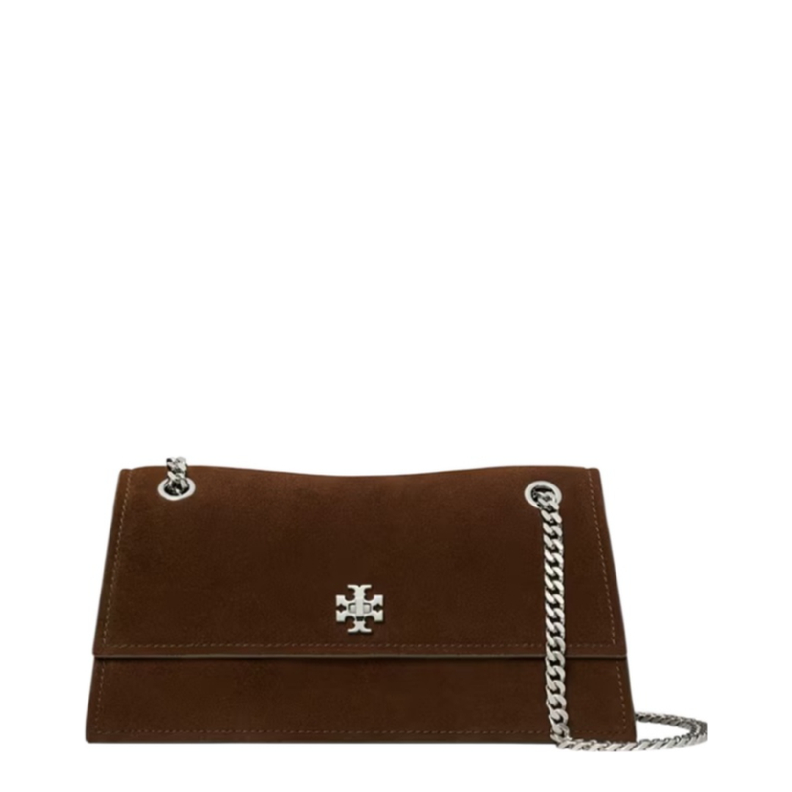Leather Shoulder Bag with Turn-Lock and Chain Strap - Image 1