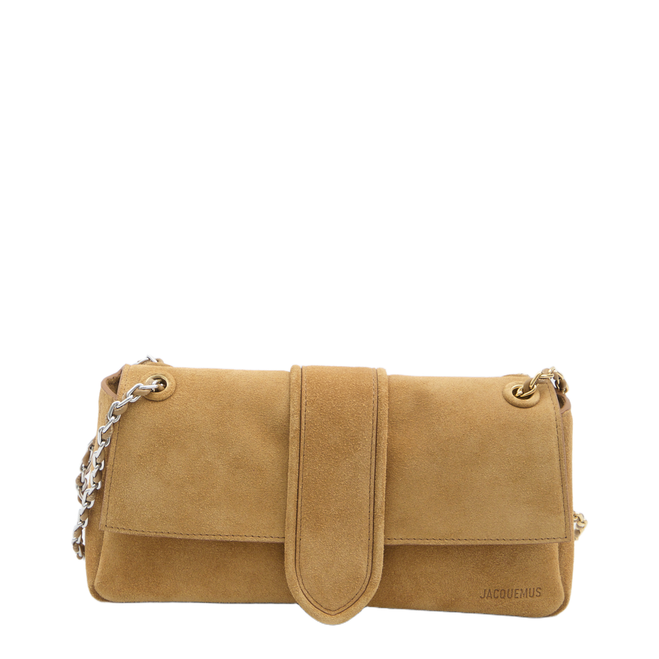 Bambino Chaîne Medium Calf Leather Shoulder Bag - Camel - Image 1