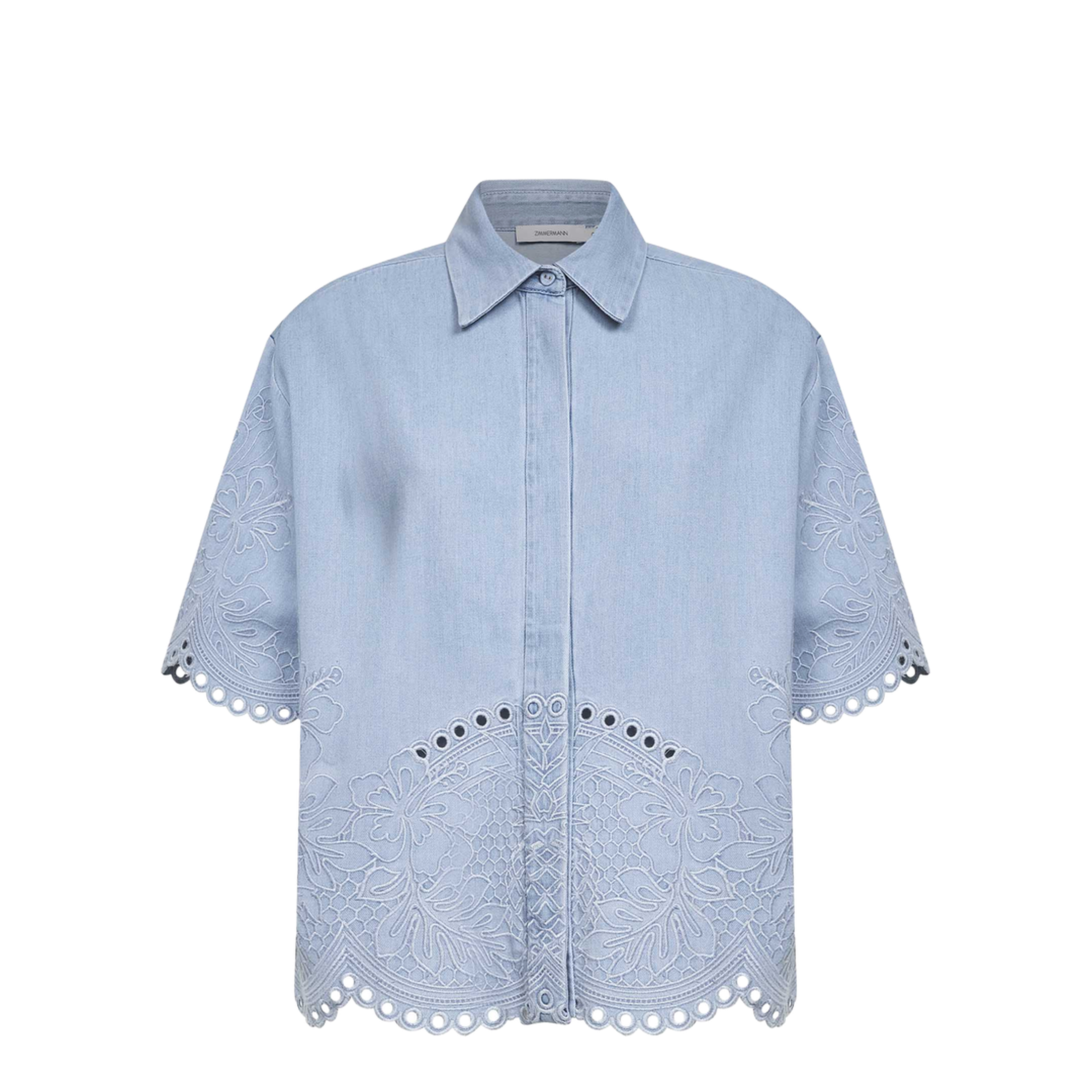 Daylight Embroidered Denim Shirt - Image 1
