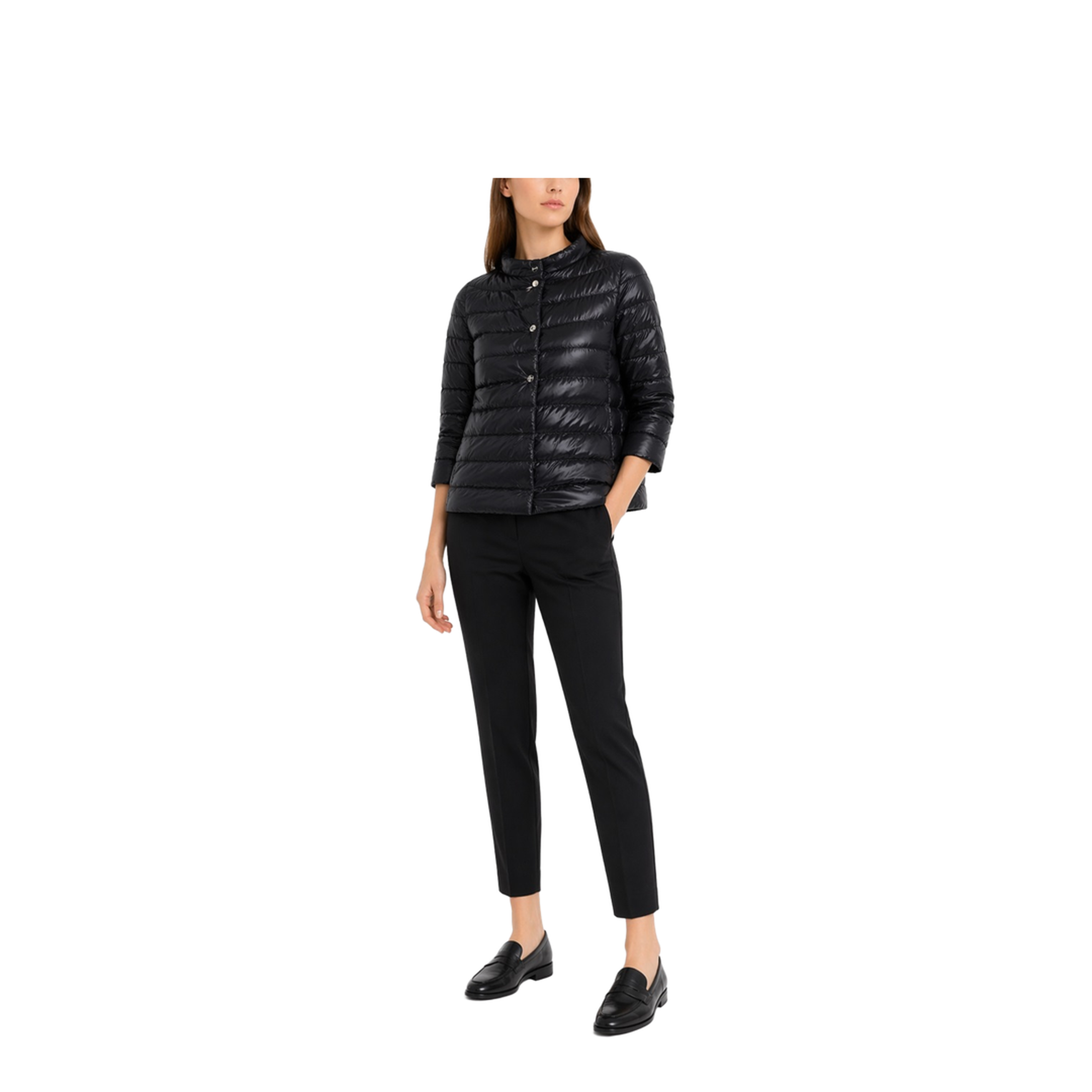 Cropped Padded Down Jacket - Image 2