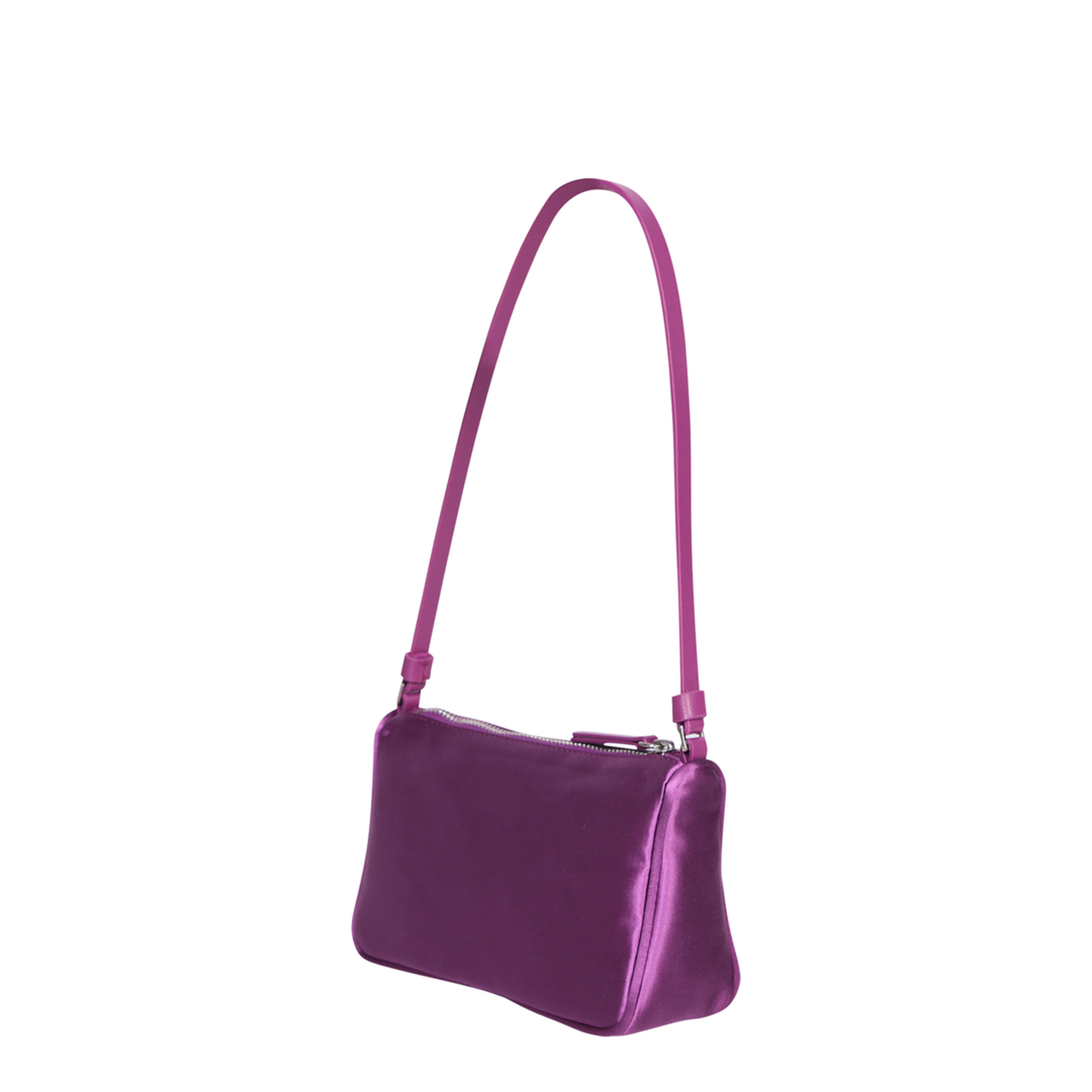 Silk Shoulder Bag - Violet - Image 4