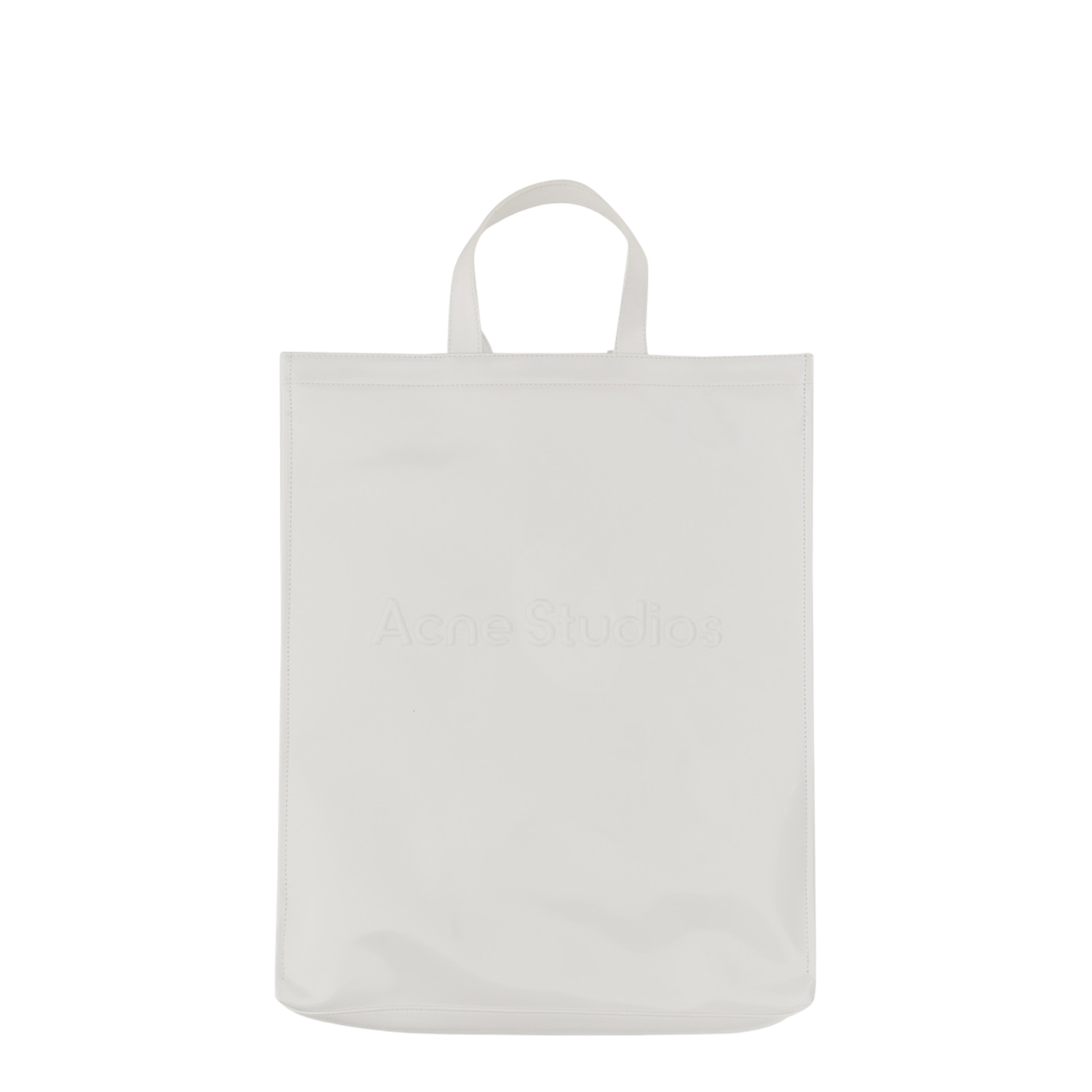 White Shopper Logo Tote Bag - Image 1