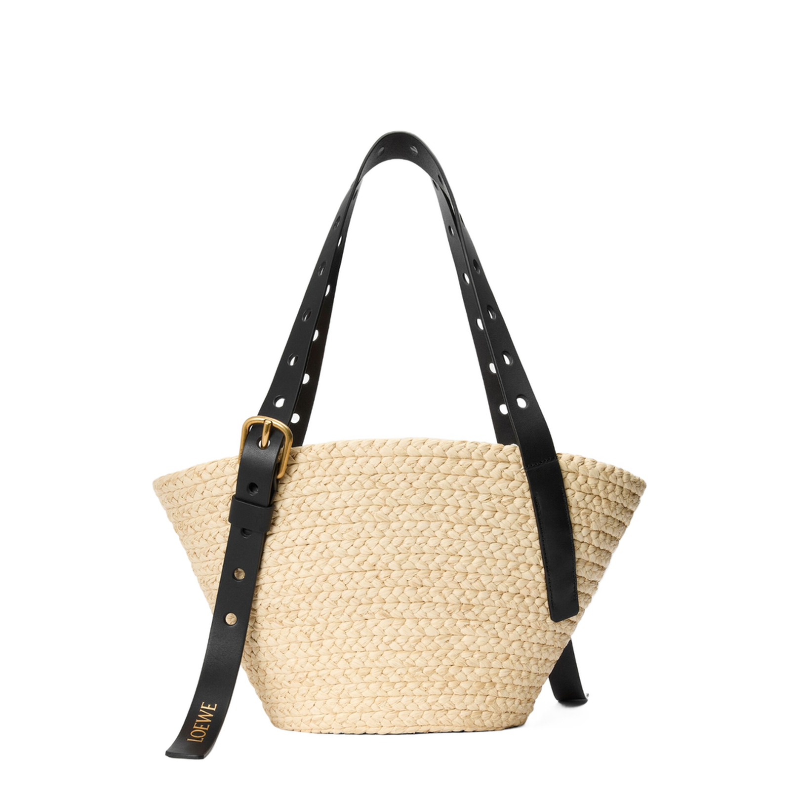 Paula's Ibiza Small Punch Hole Basket Bag - Image 1