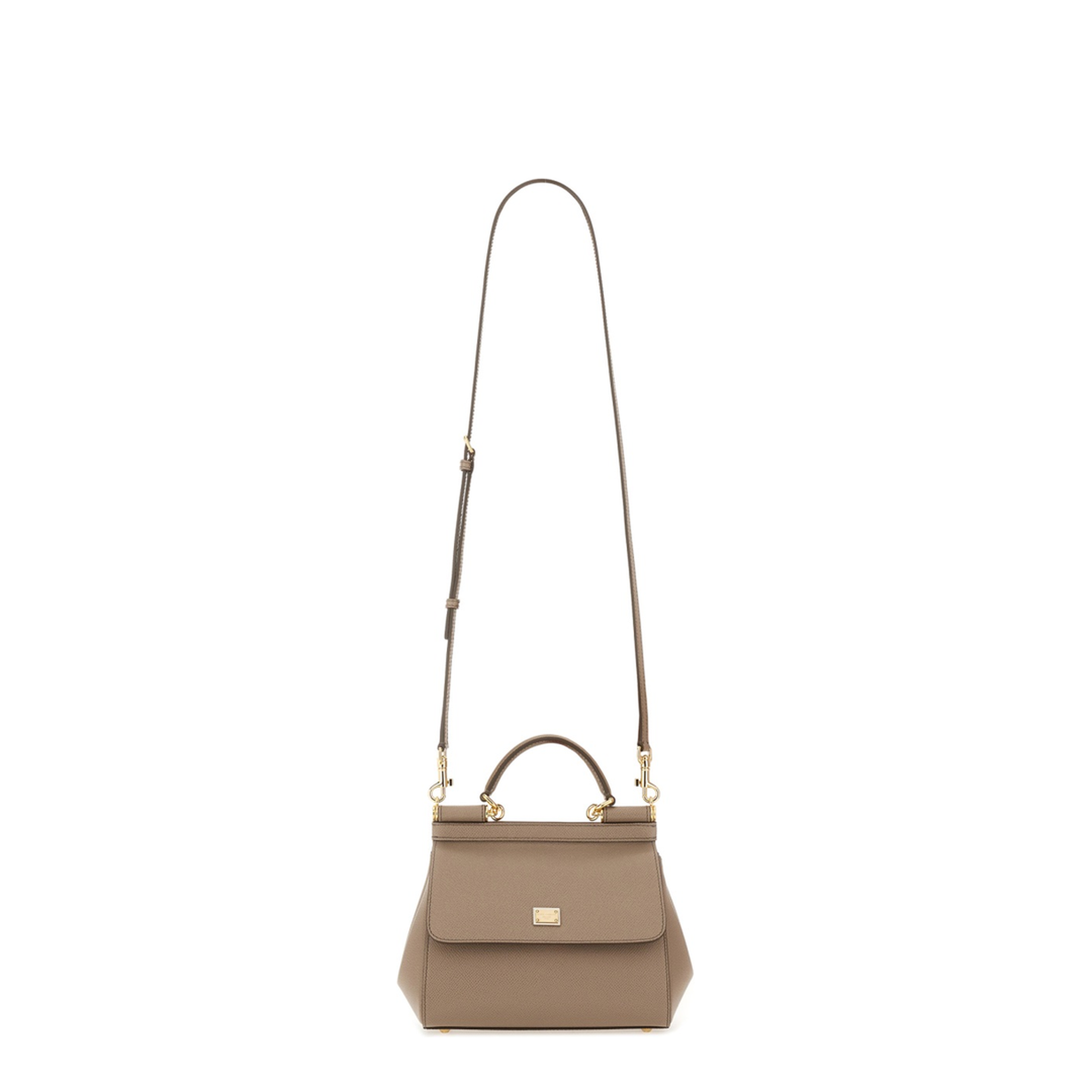 Sicily Medium Calfskin Handbag - Fango - Image 8