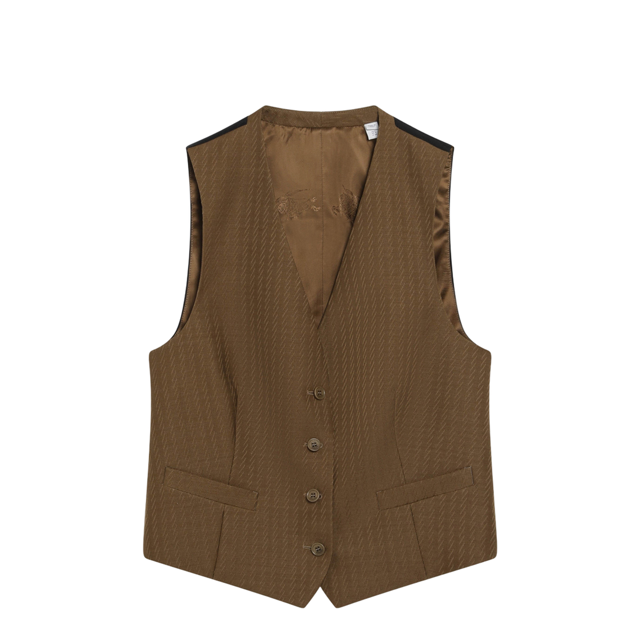 Brown Wool and Mohair Vest - Image 1