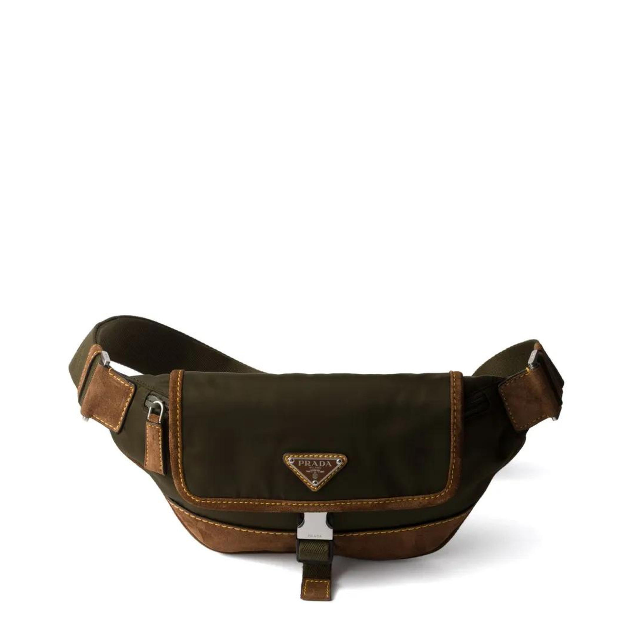 Re-Nylon and Suede Fanny Pack - Image 1