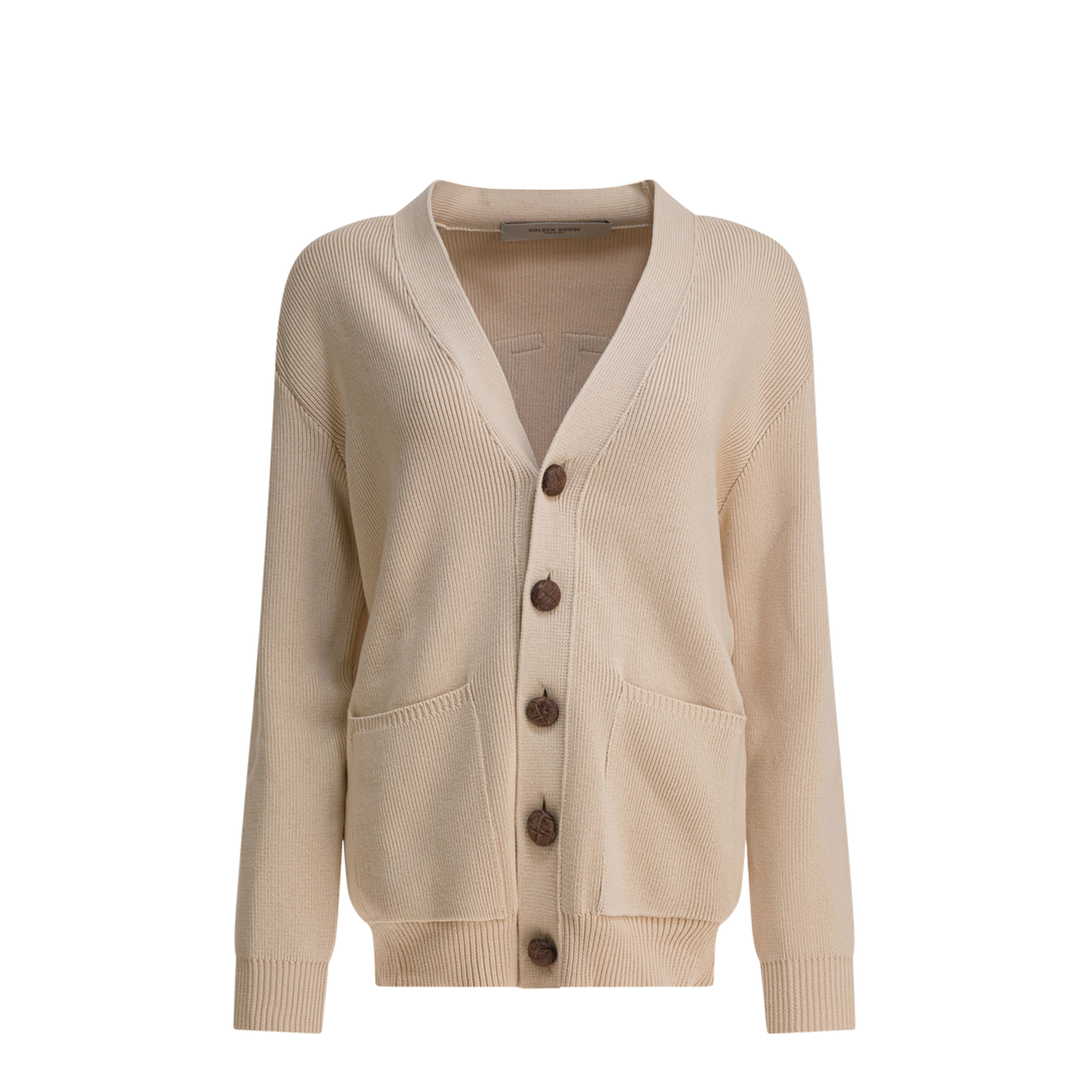 Cotton V-Necked Cardigan - Image 1