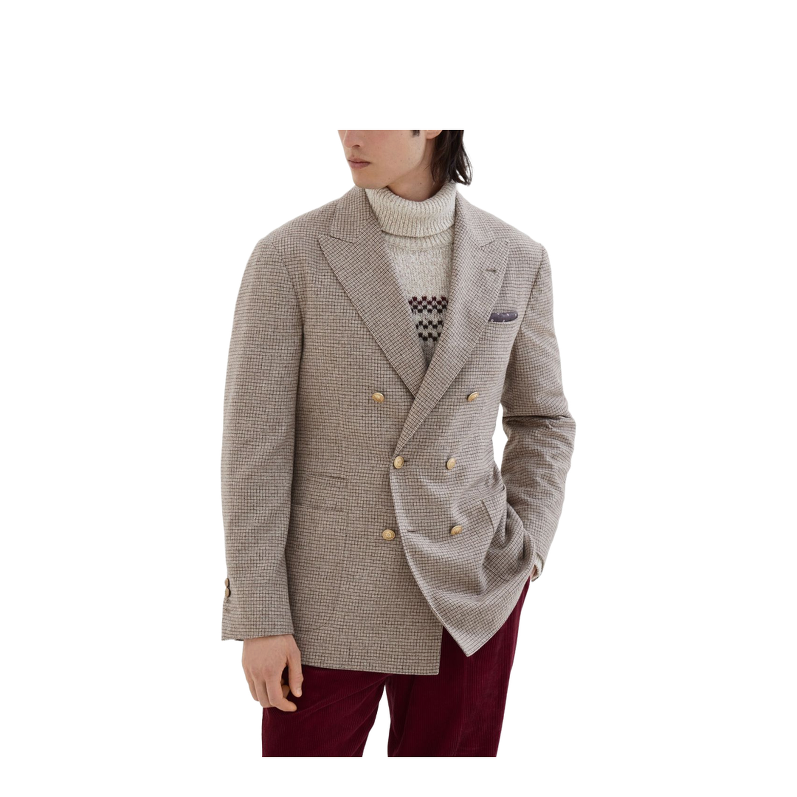 Wool and Silk Double-Breasted Jacket - Image 2