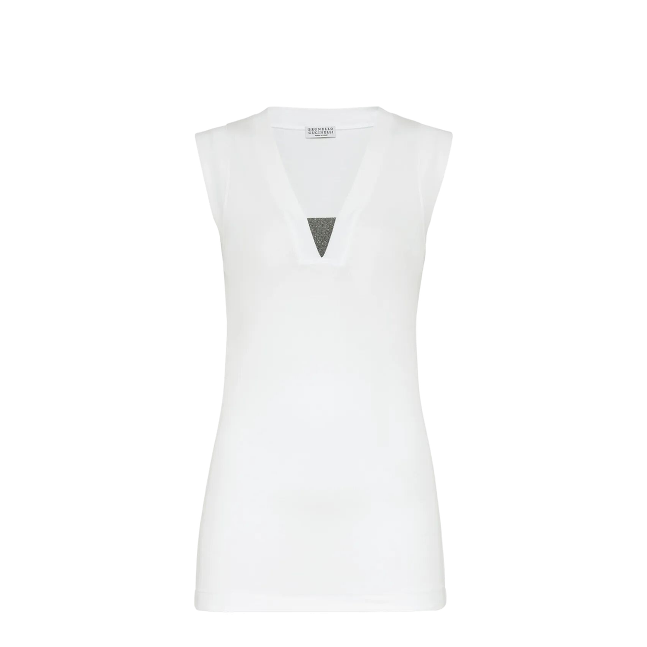 Stretch Cotton Jersey Tank Top with Precious Faux-Layering - Image 11