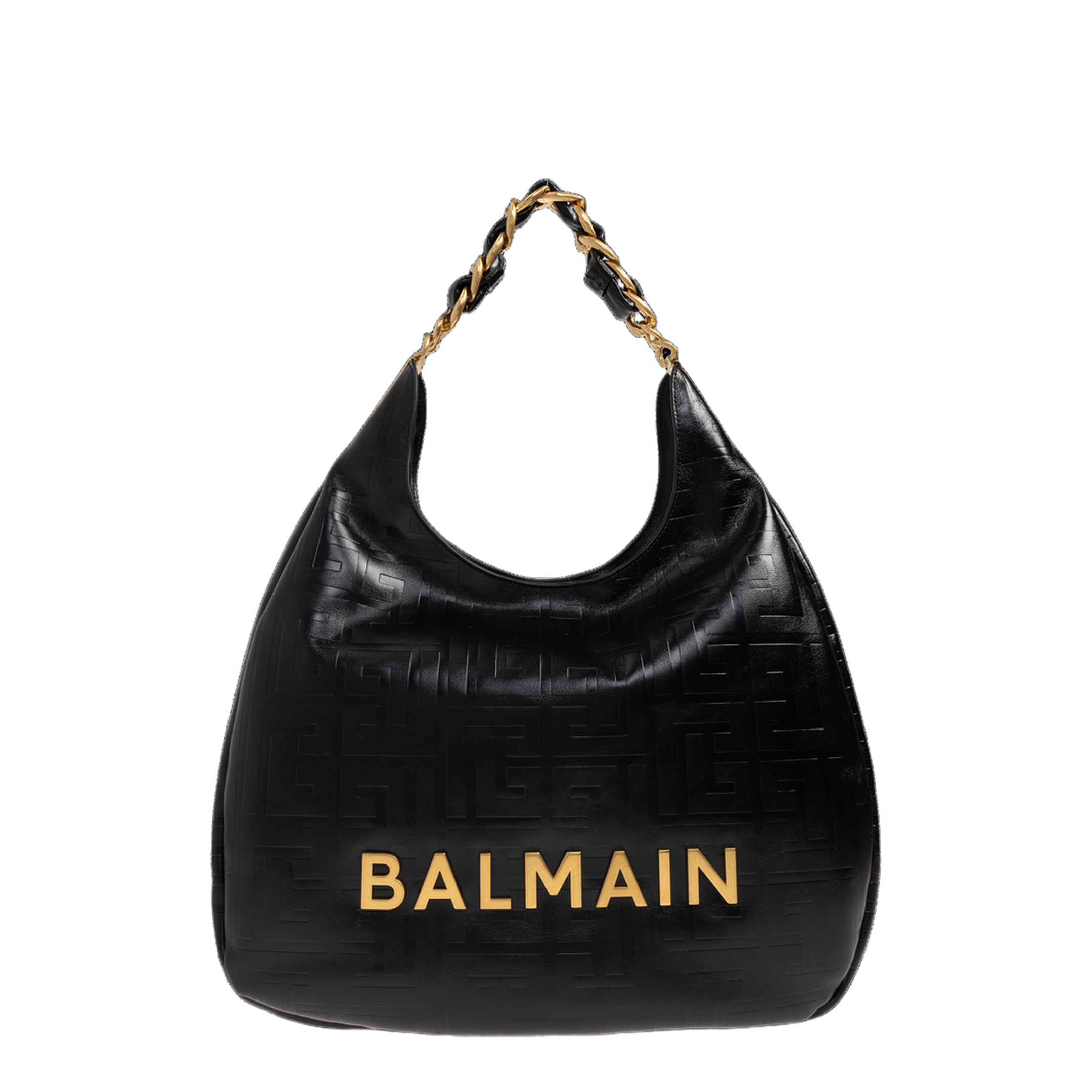 1945 Soft Hobo Crinkled Leather Tote Bag - Black - Image 1
