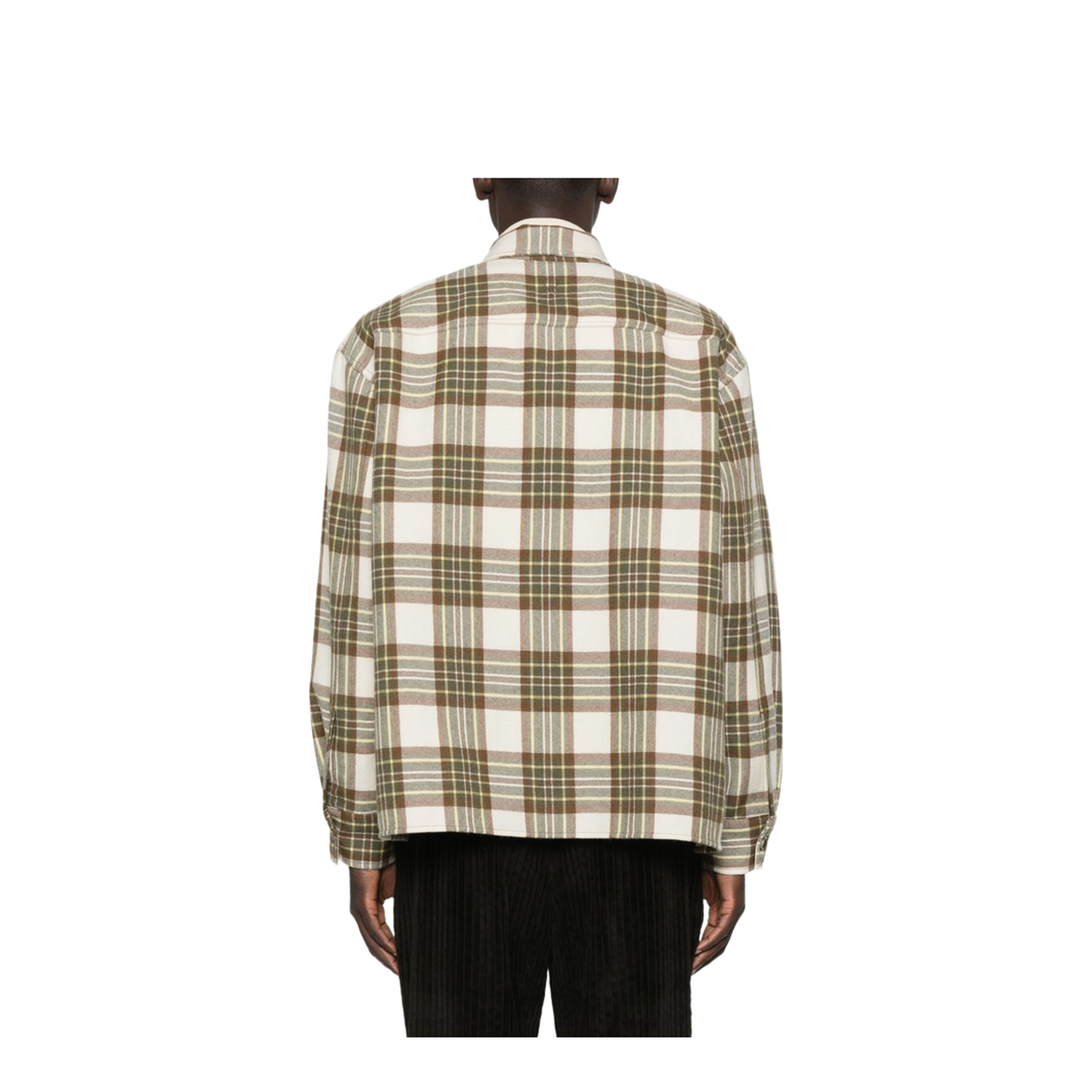 Wool Checked Overshirt - Image 4