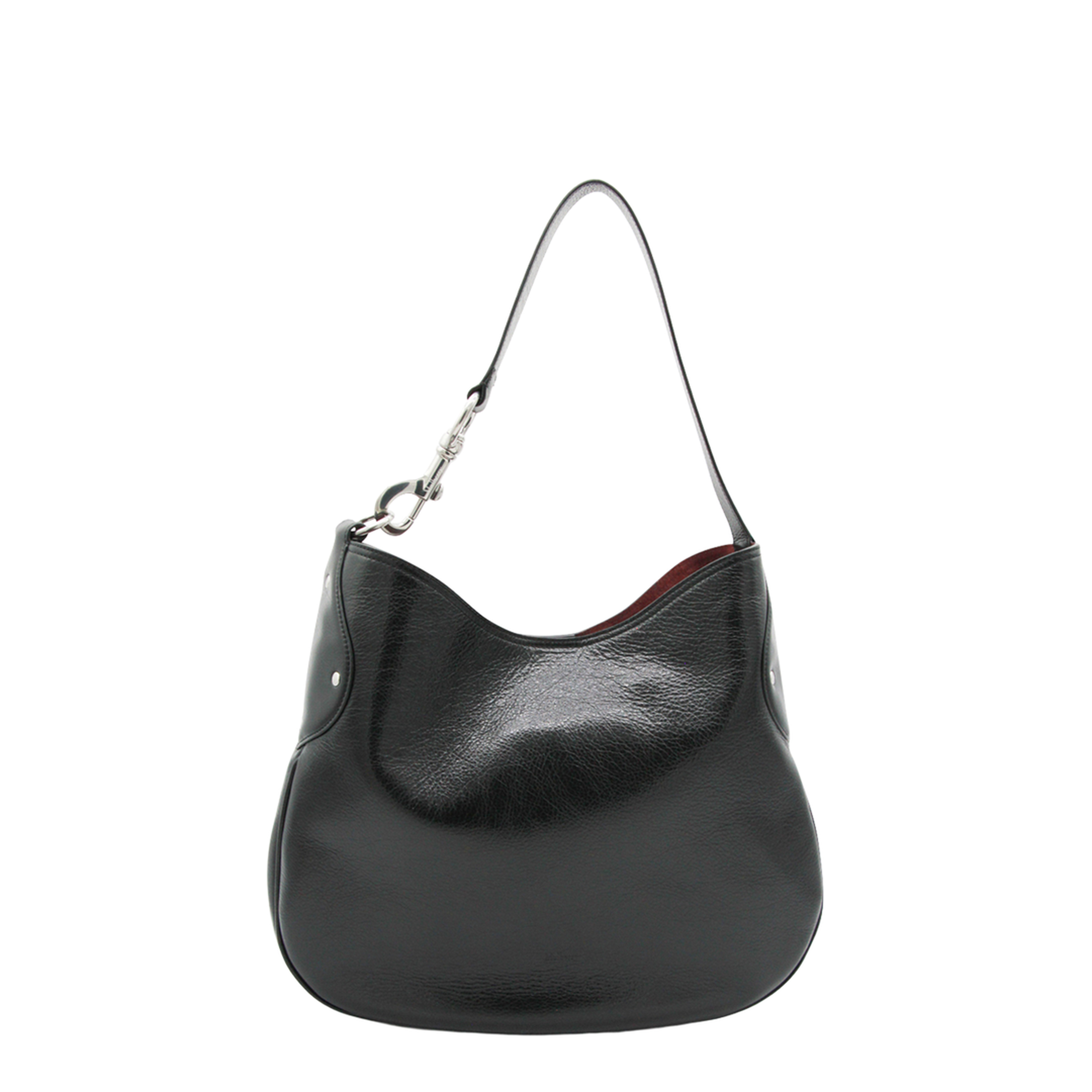 Hackney Shoulder Bag High Shine Calf Leather - Black - Image 1