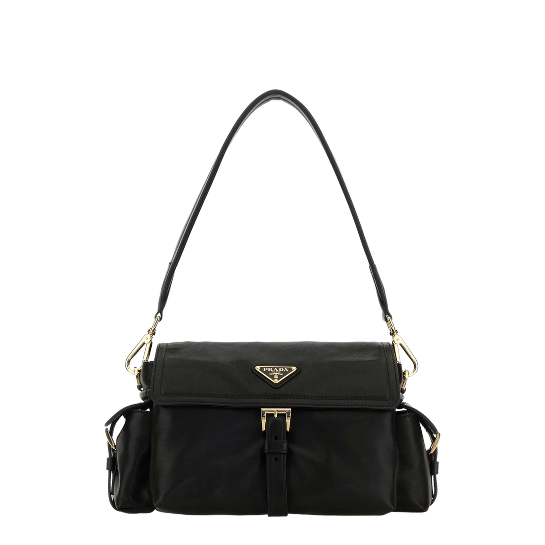 Explore Medium Nappa Leather Shoulder Bags - Nero - Image 5