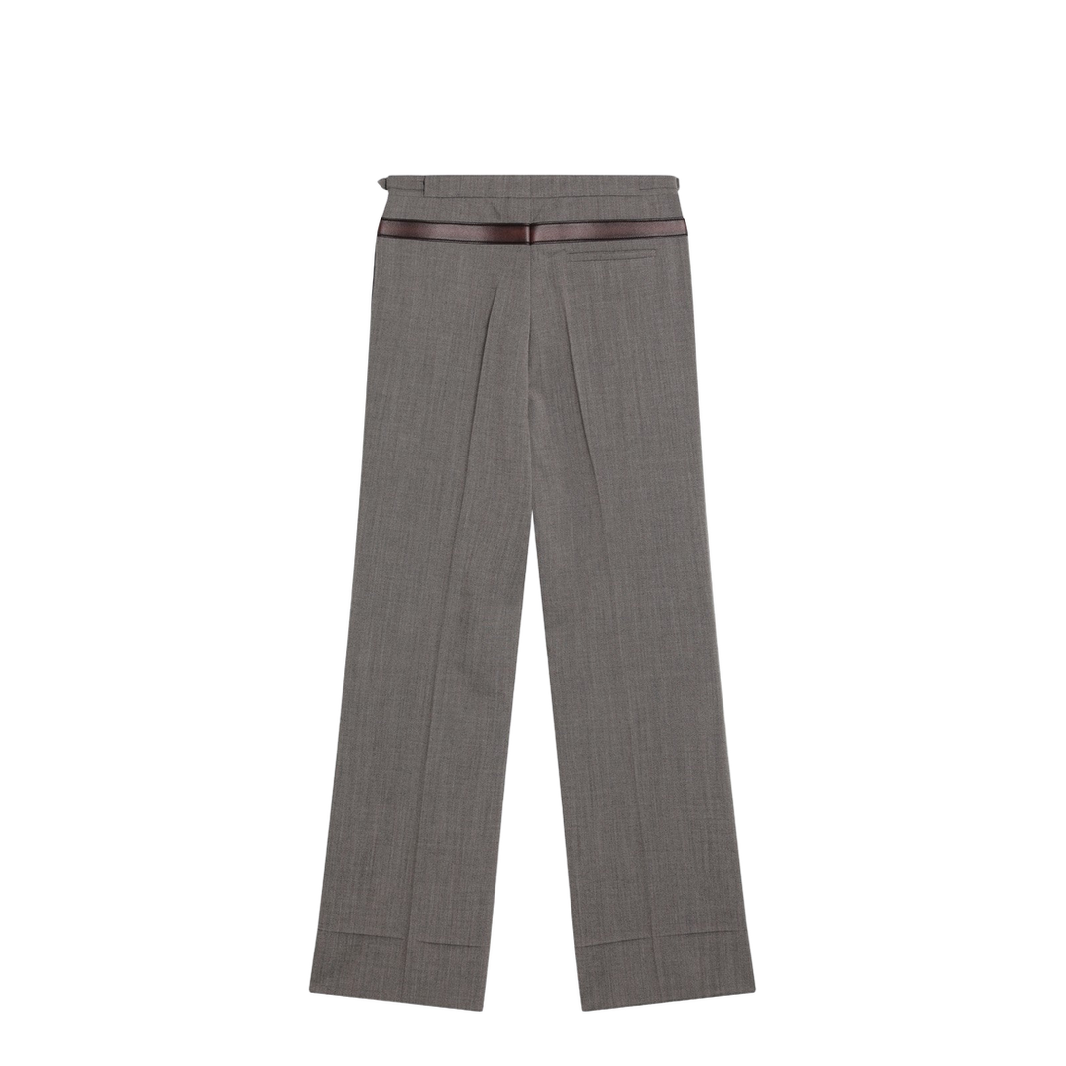 Wool Blend Trousers with Printed Belt - Image 2