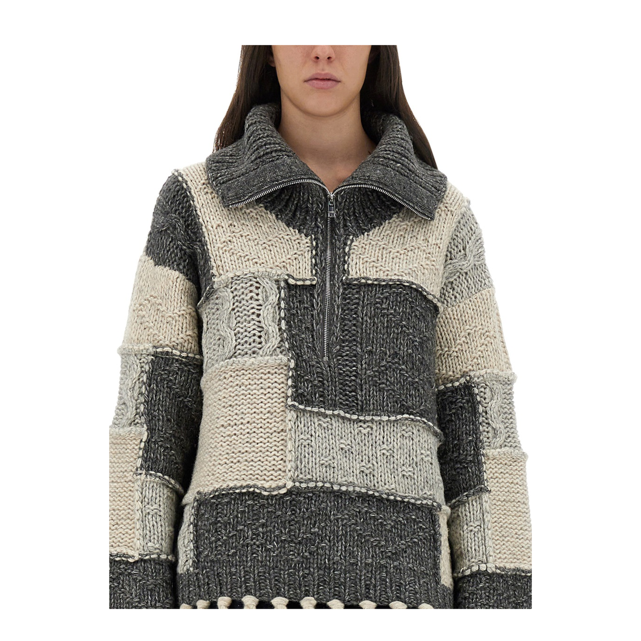 Patchwork Jersey with Bangs - Image 4