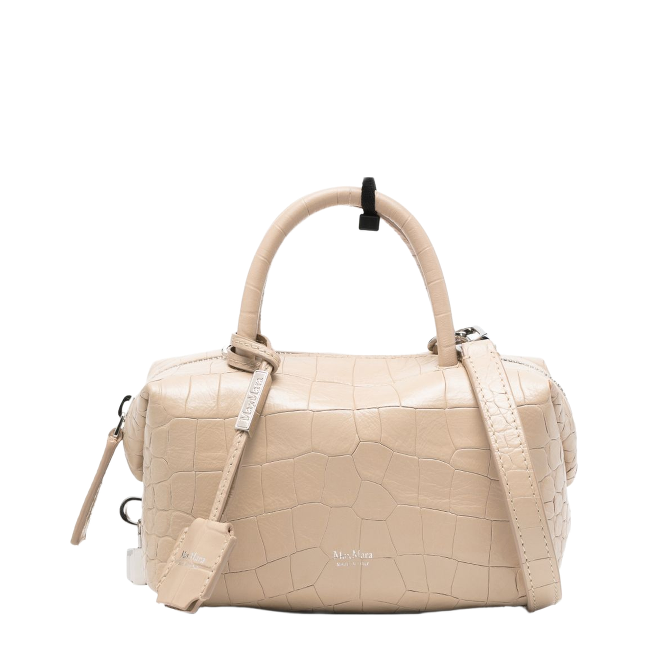 Boston Leather Handbag - Beige - Image 1