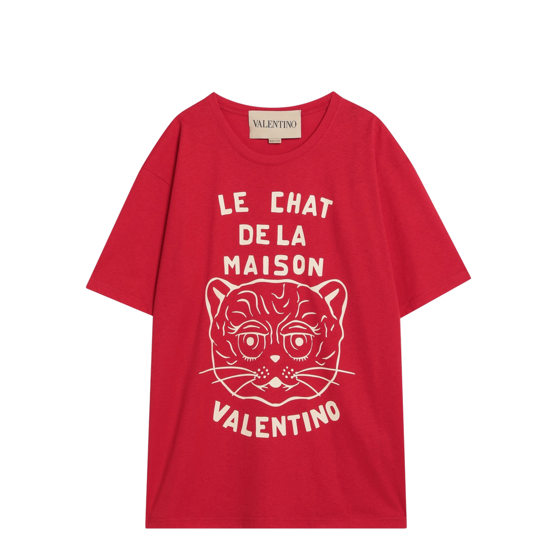 Chat de la Maison T-Shirts Red - Image 1