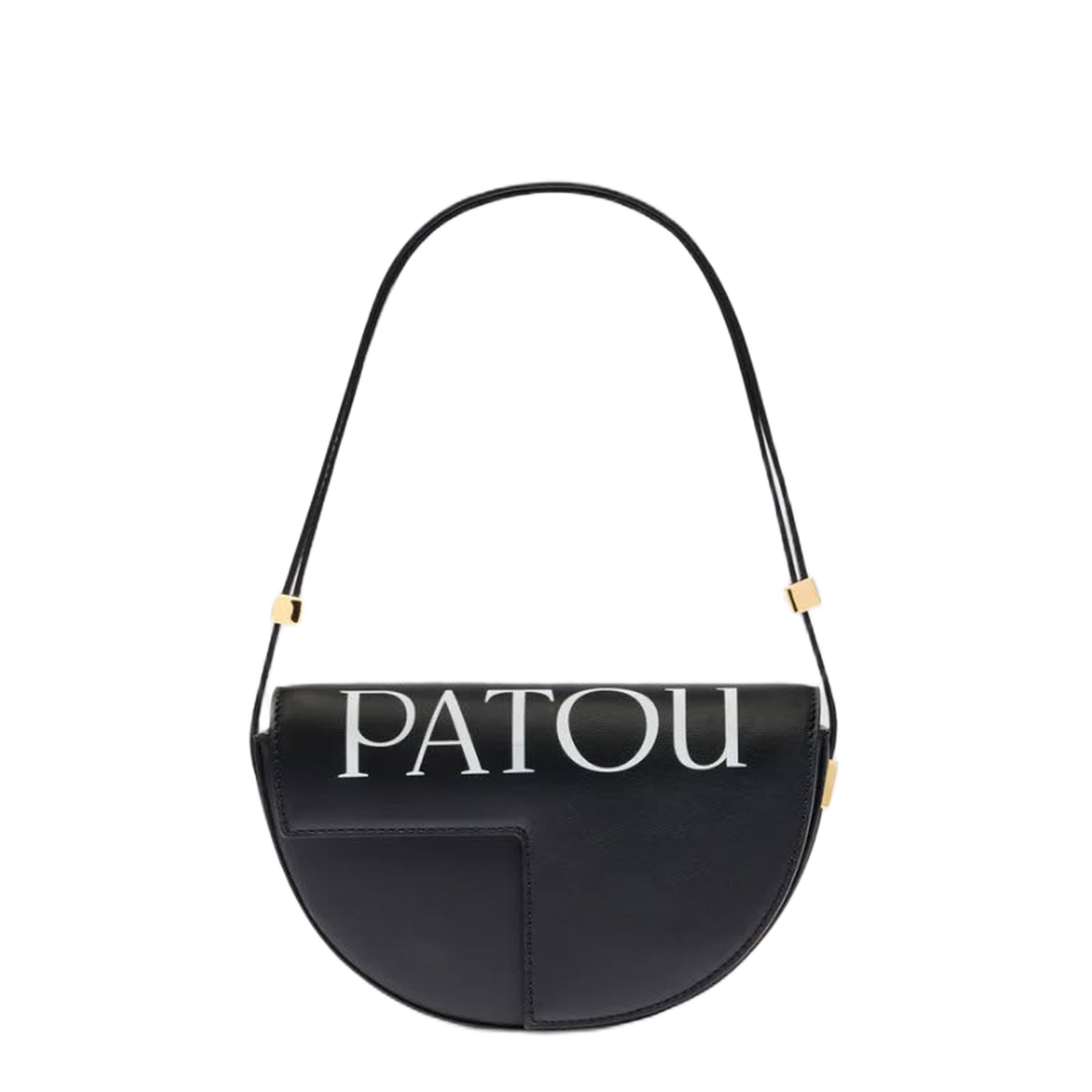 Le Petit Patou One Size Calf Leather Shoulder Bag - Black and White - Image 1