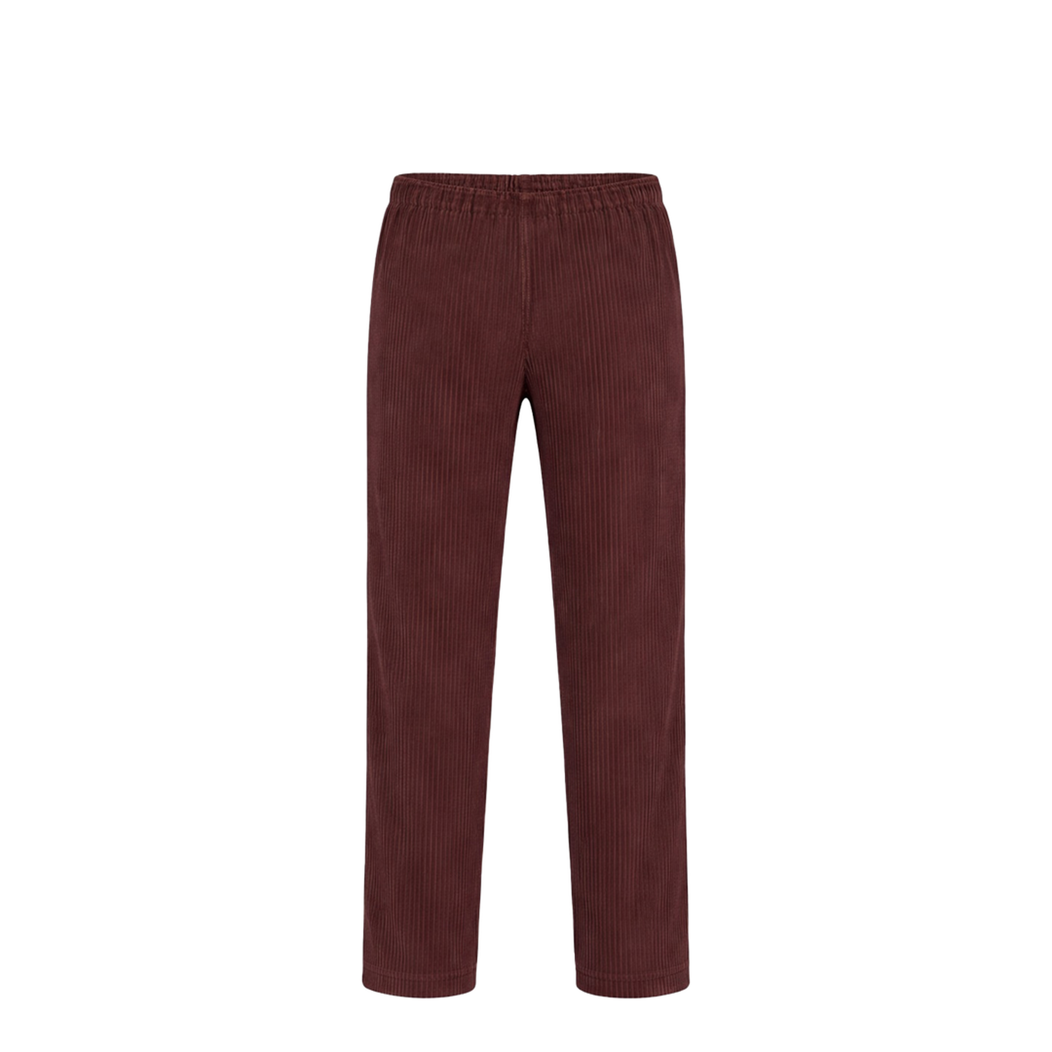 Brown Pleated Design Cropped Pants - Image 2