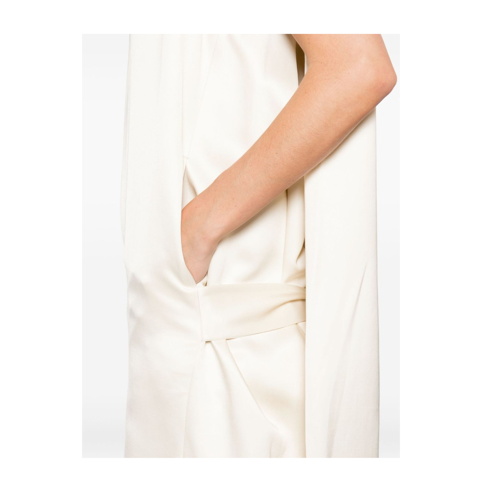 Cocoon Scarf Dress Light Beige - Image 4