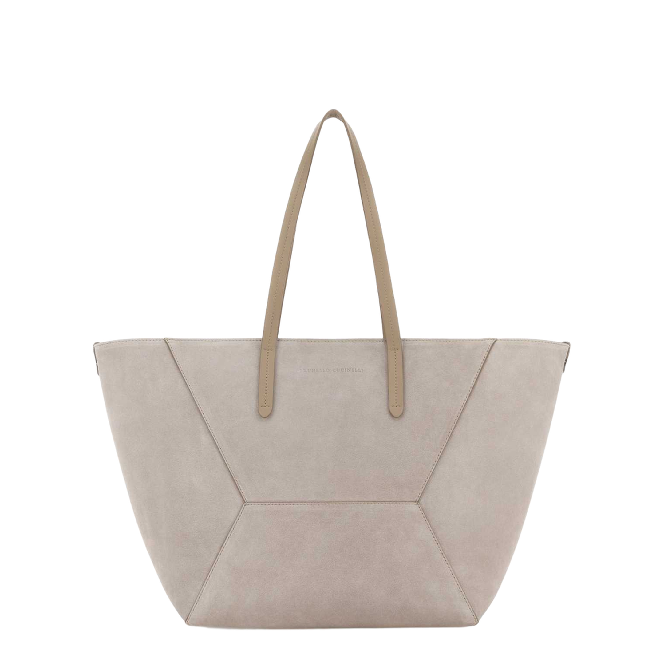 Suede Shopper Bag - Dove Grey - Image 1
