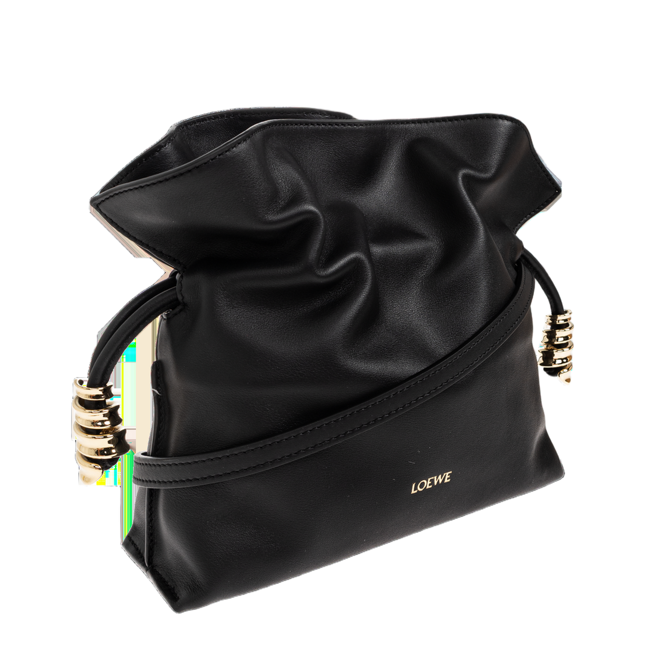 Flamenco Mini Calfskin Clutch - Black - Image 4