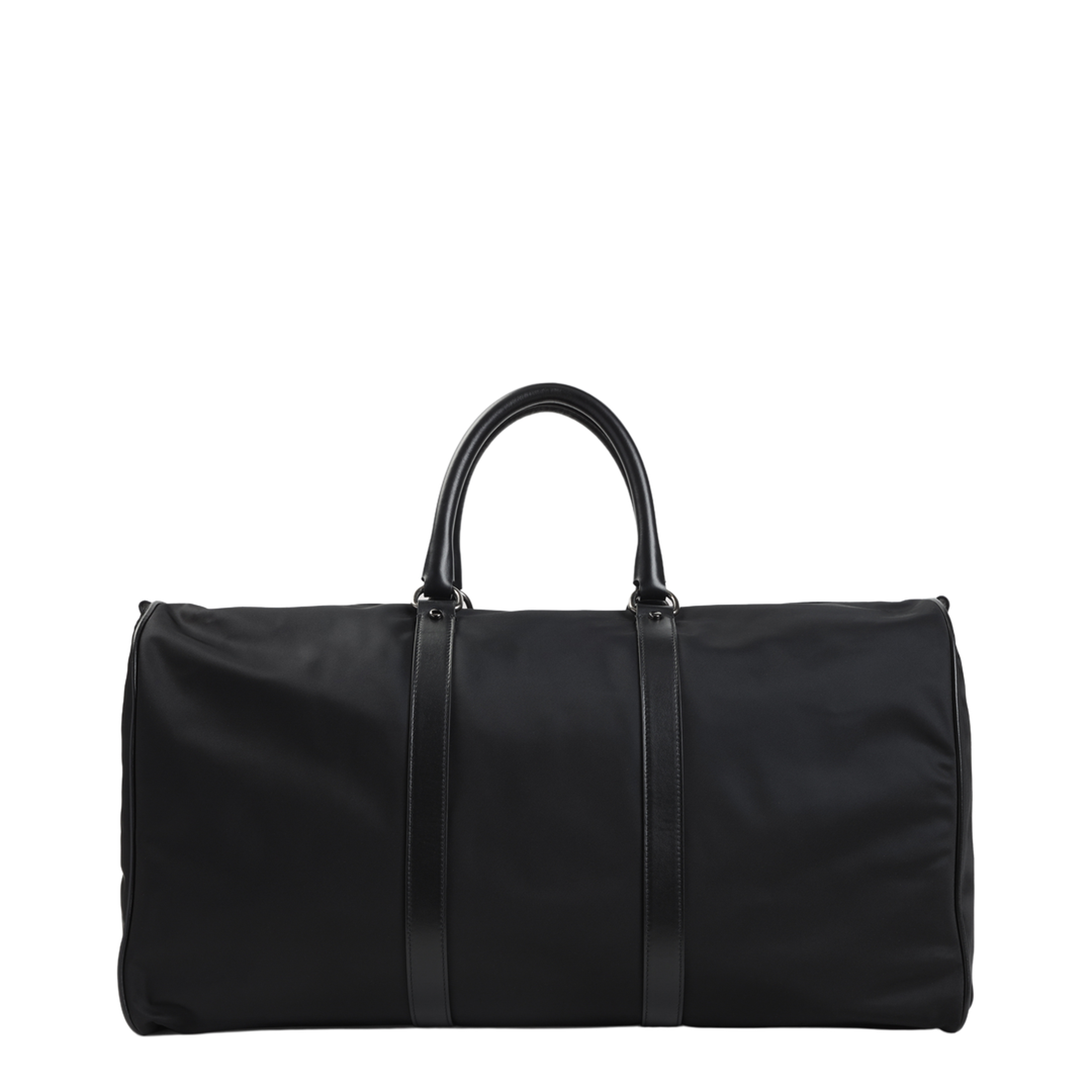 Nylon Bag Leather Black - Image 4