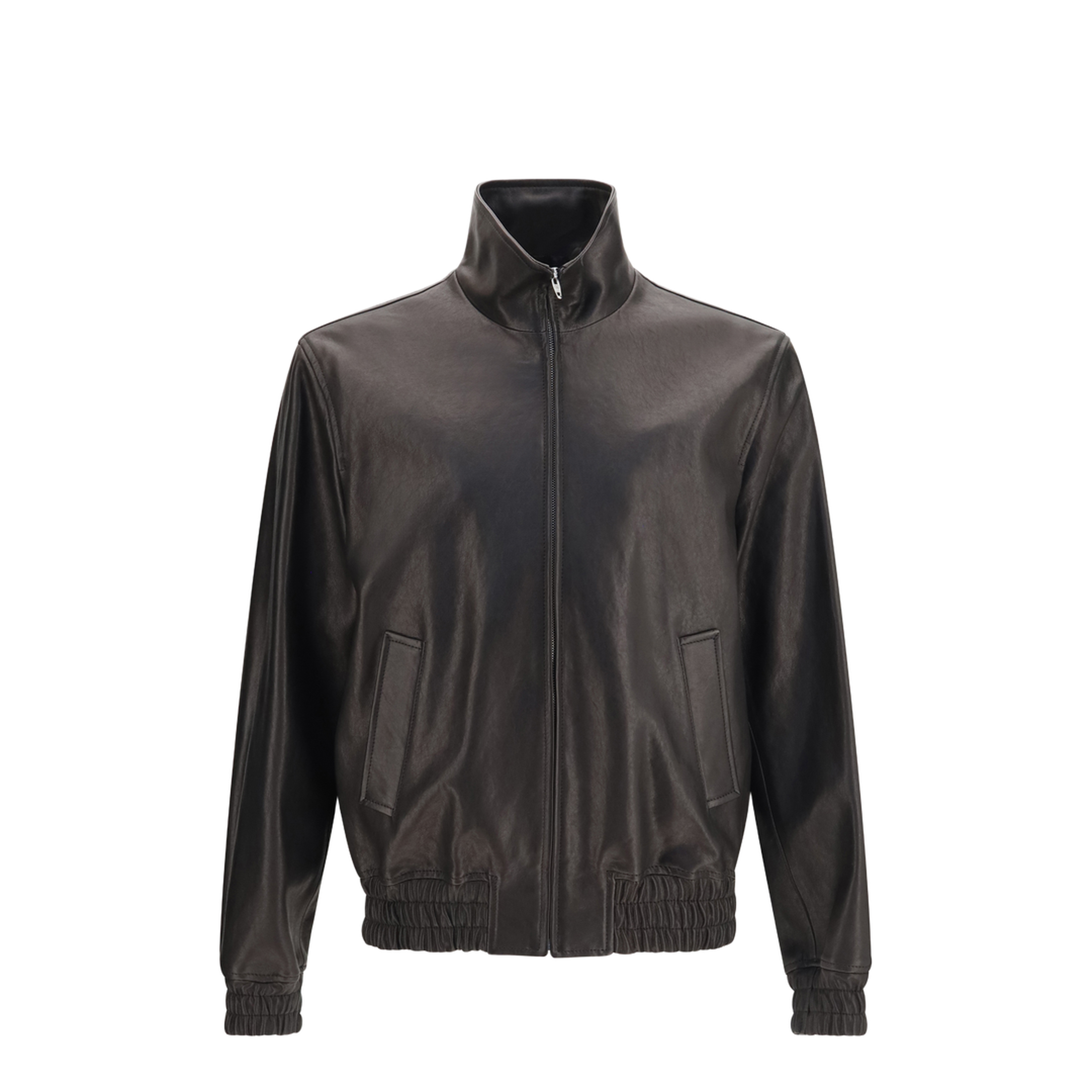 Leather Zip Jacket - Image 1