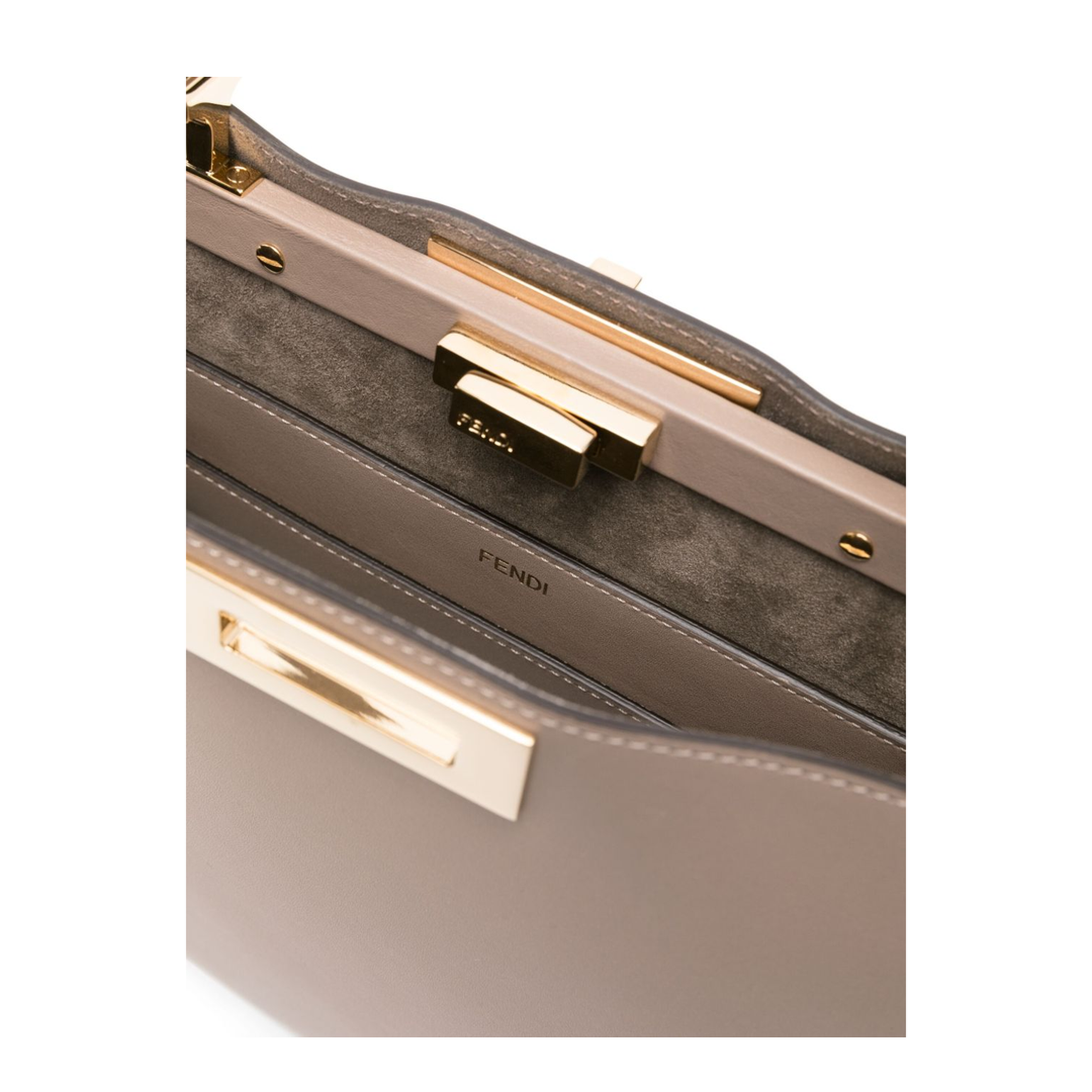 Peekaboo Leather Top Handle Bags - Beige - Image 4