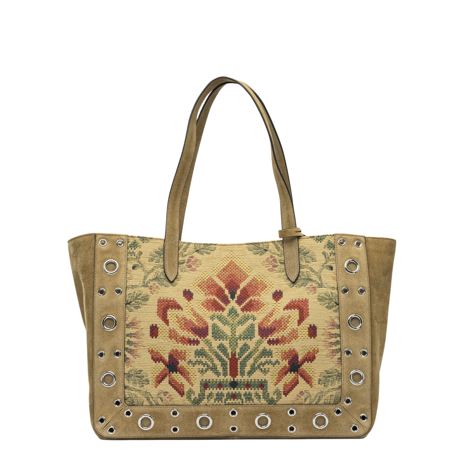 Medium Tote Bag in Jacquard Fabric - Image 3