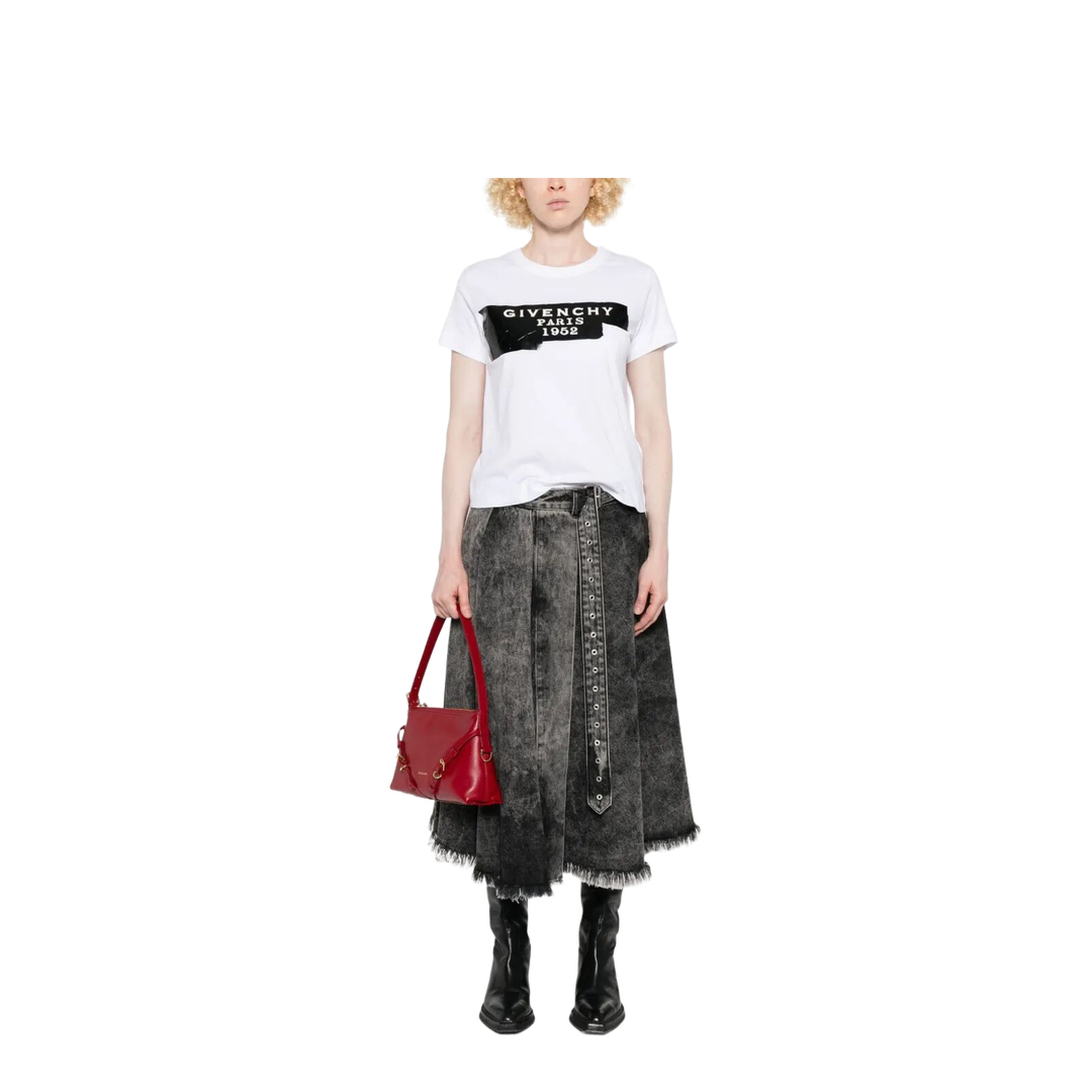 Cotton T-Shirt with Tape Print - Image 6