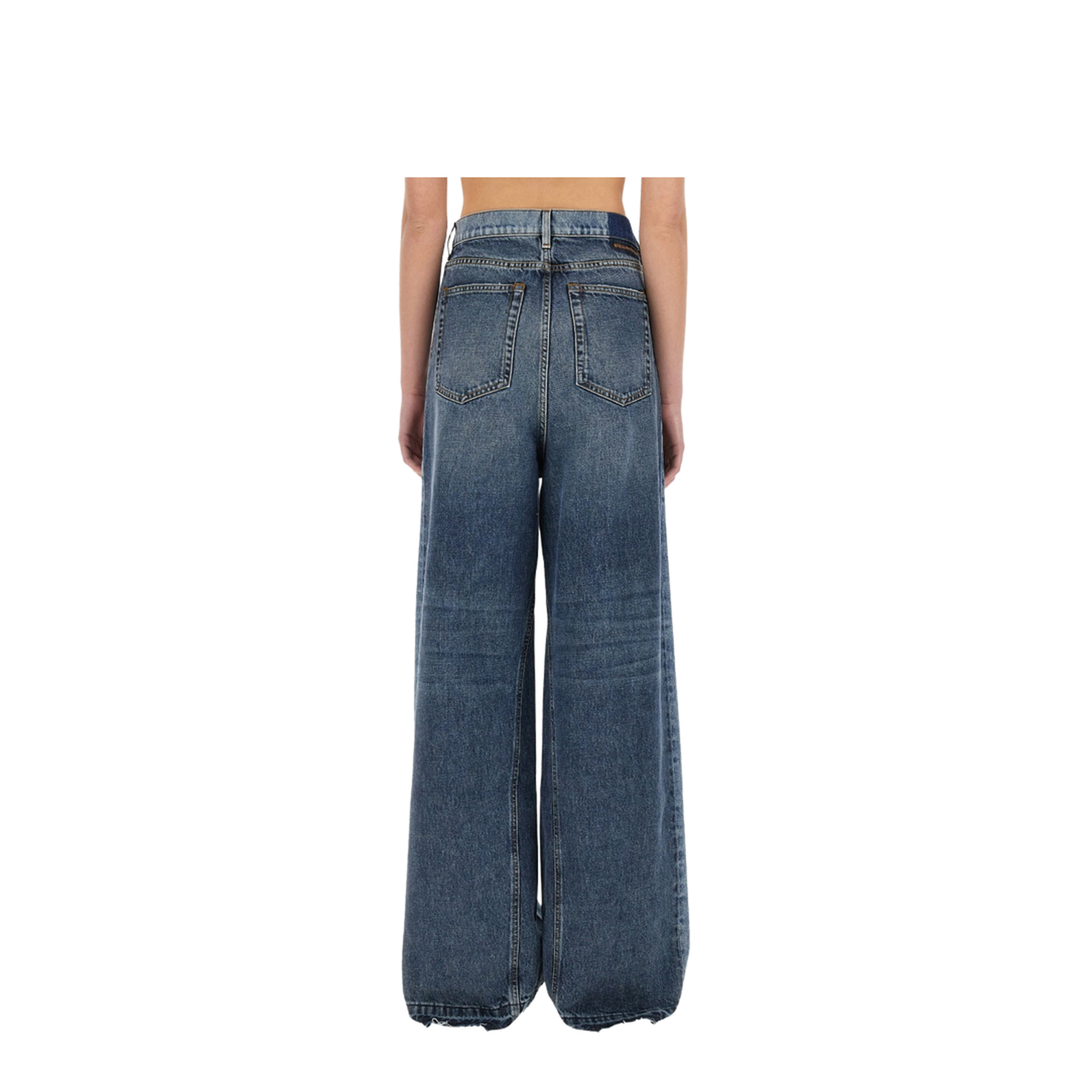 Wide-Leg Jeans with Contrasting Panels - Image 3