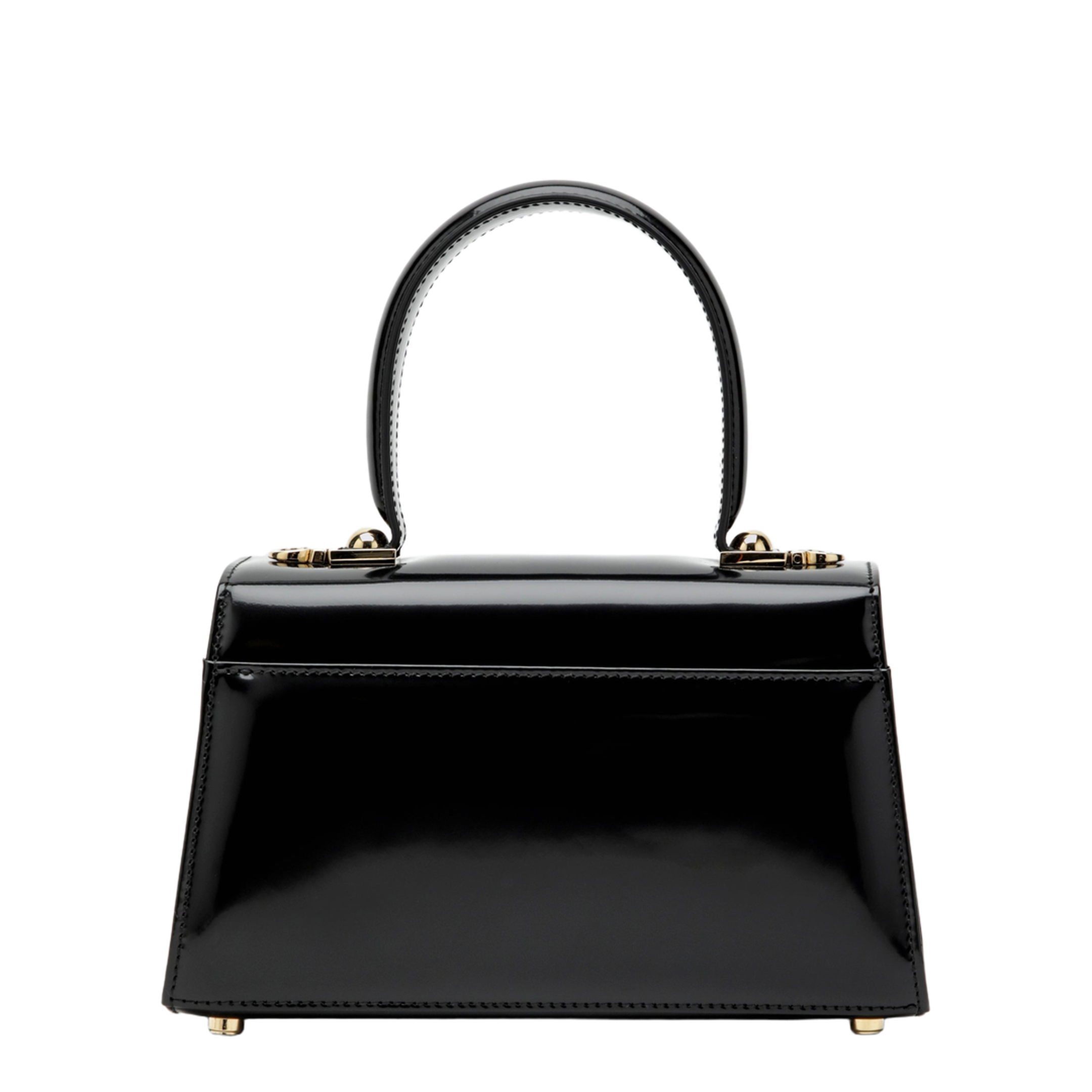 Iconic Calf Leather Top Handle Bag - Black - Image 2