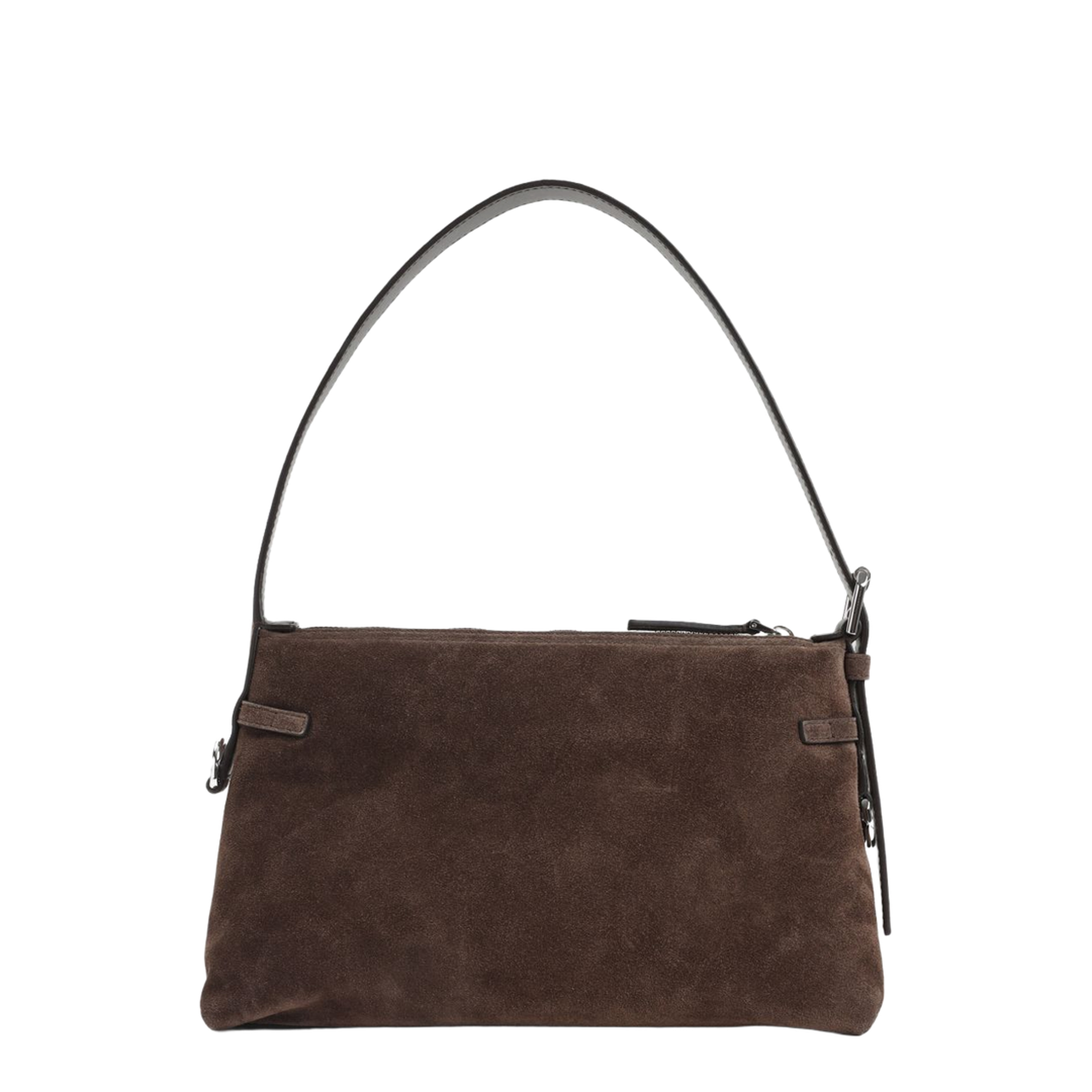 Mini Voyou Shoulder Bag Suede Brown - Image 2