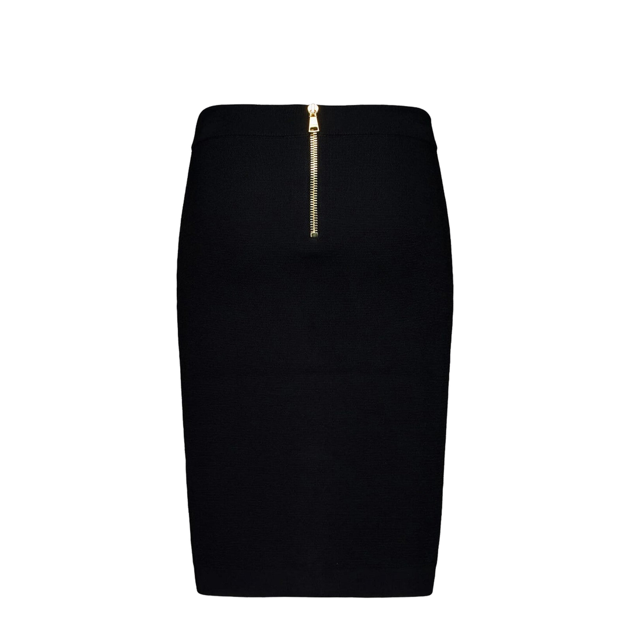 Black Tweed Pencil Skirt - Image 2