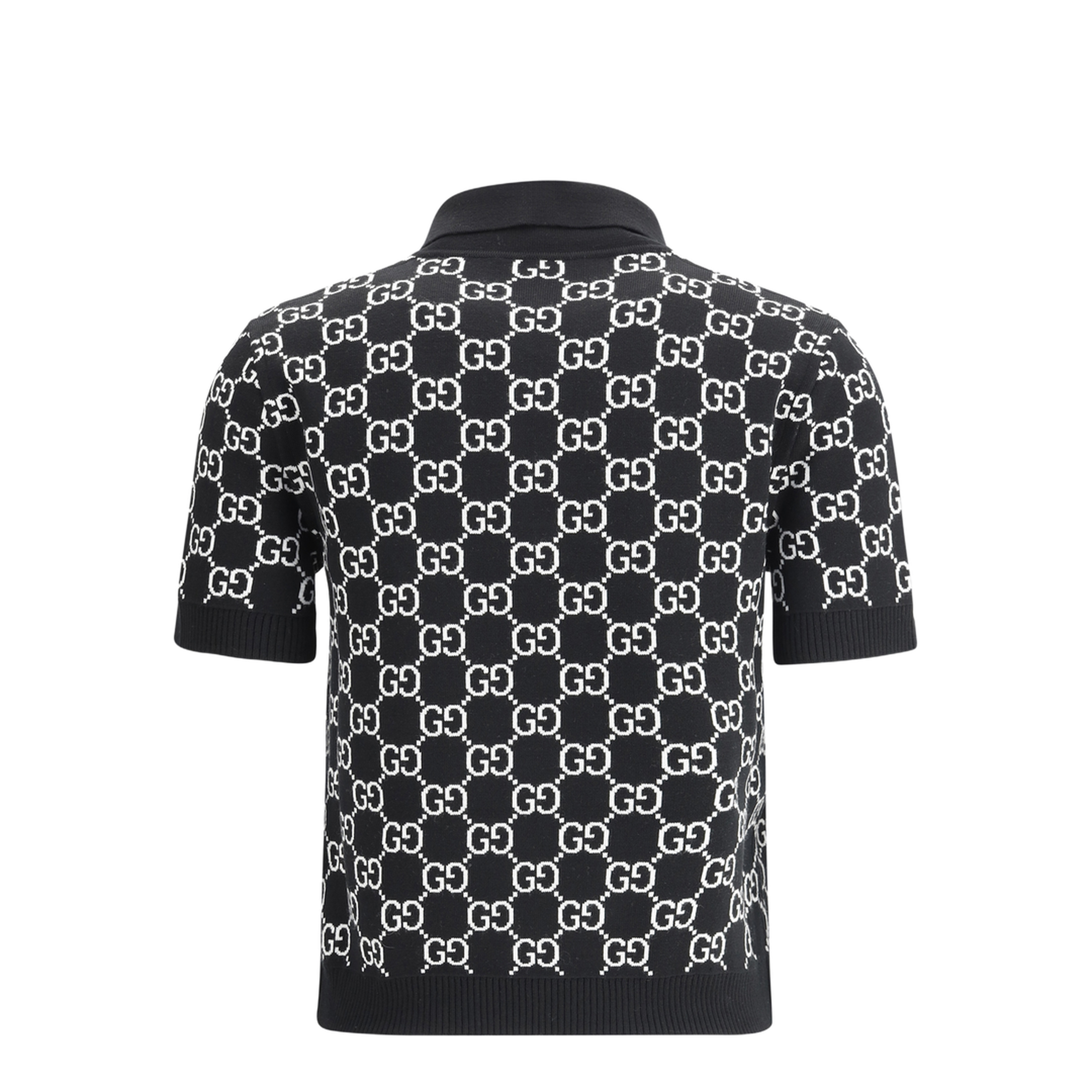 Wool Jacquard Polo Top - Image 2