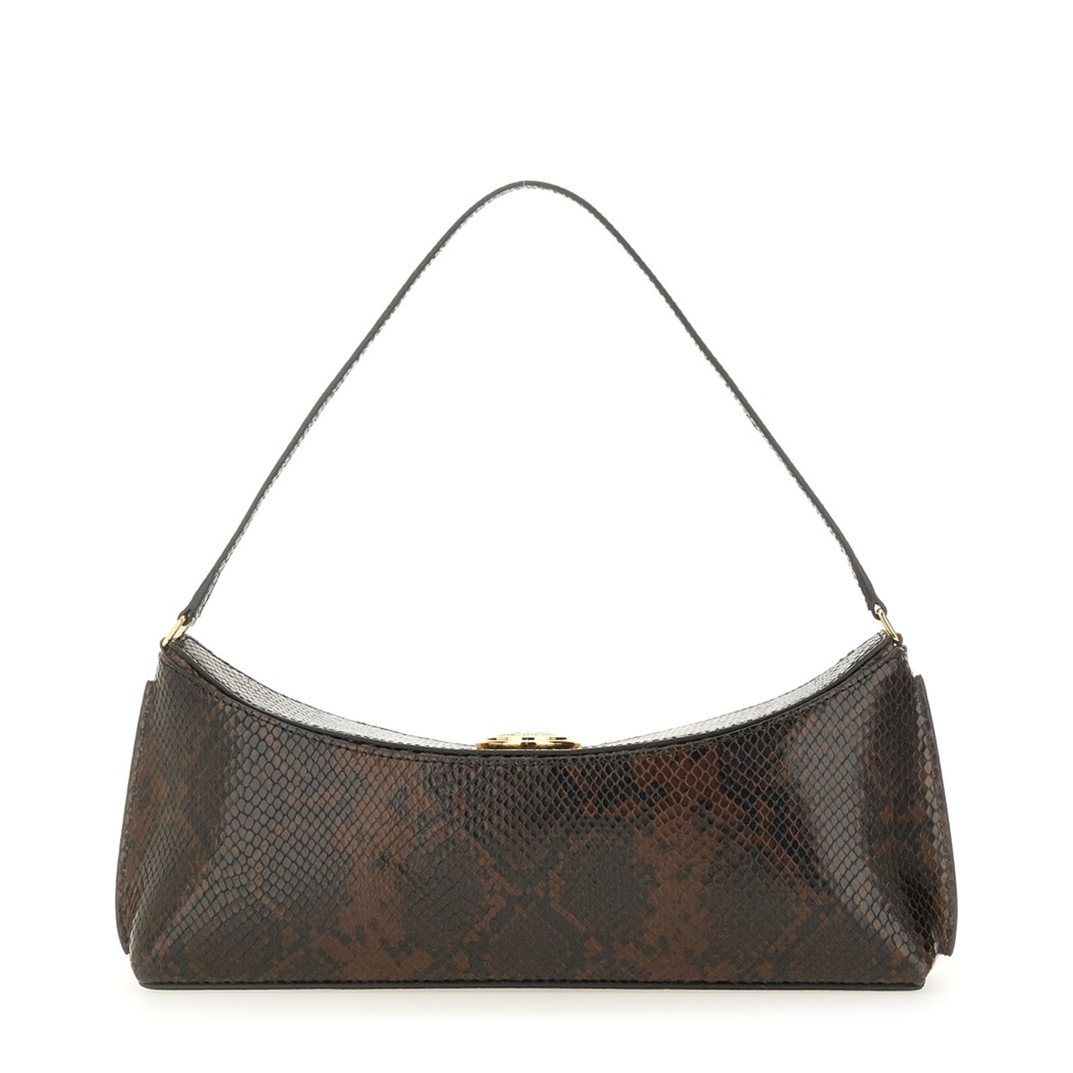 Ovalo Calf Leather Clutch - Dark Brown - Image 2