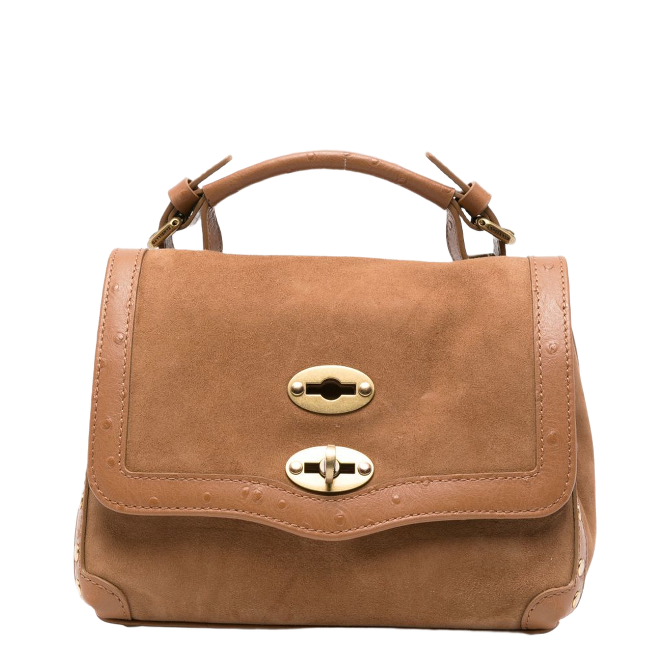 Dotta Baby Suede Leather Top-Handle Bag - Brown Dorsoduro - Image 1
