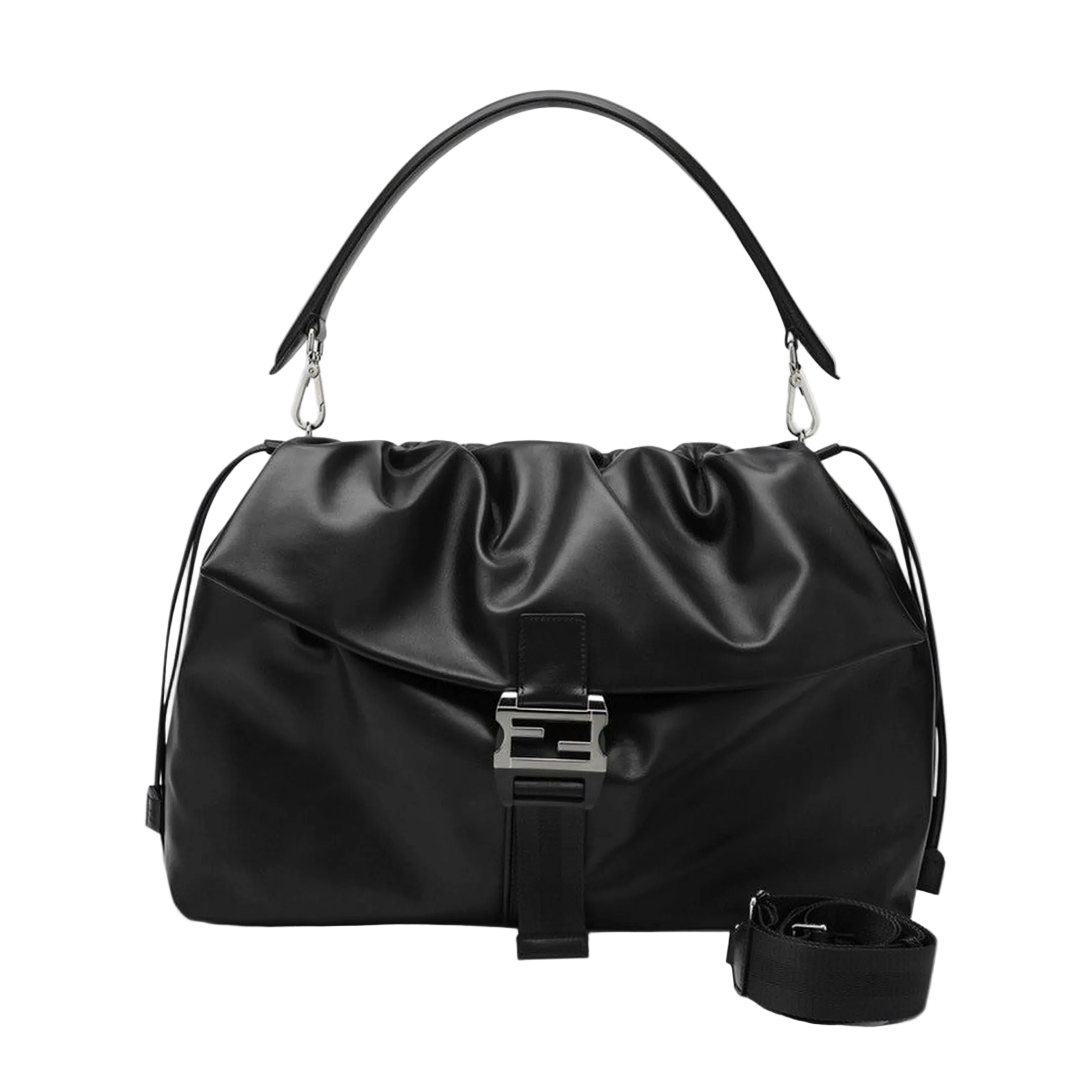 Flux Maxi Messenger Leather Black - Image 1