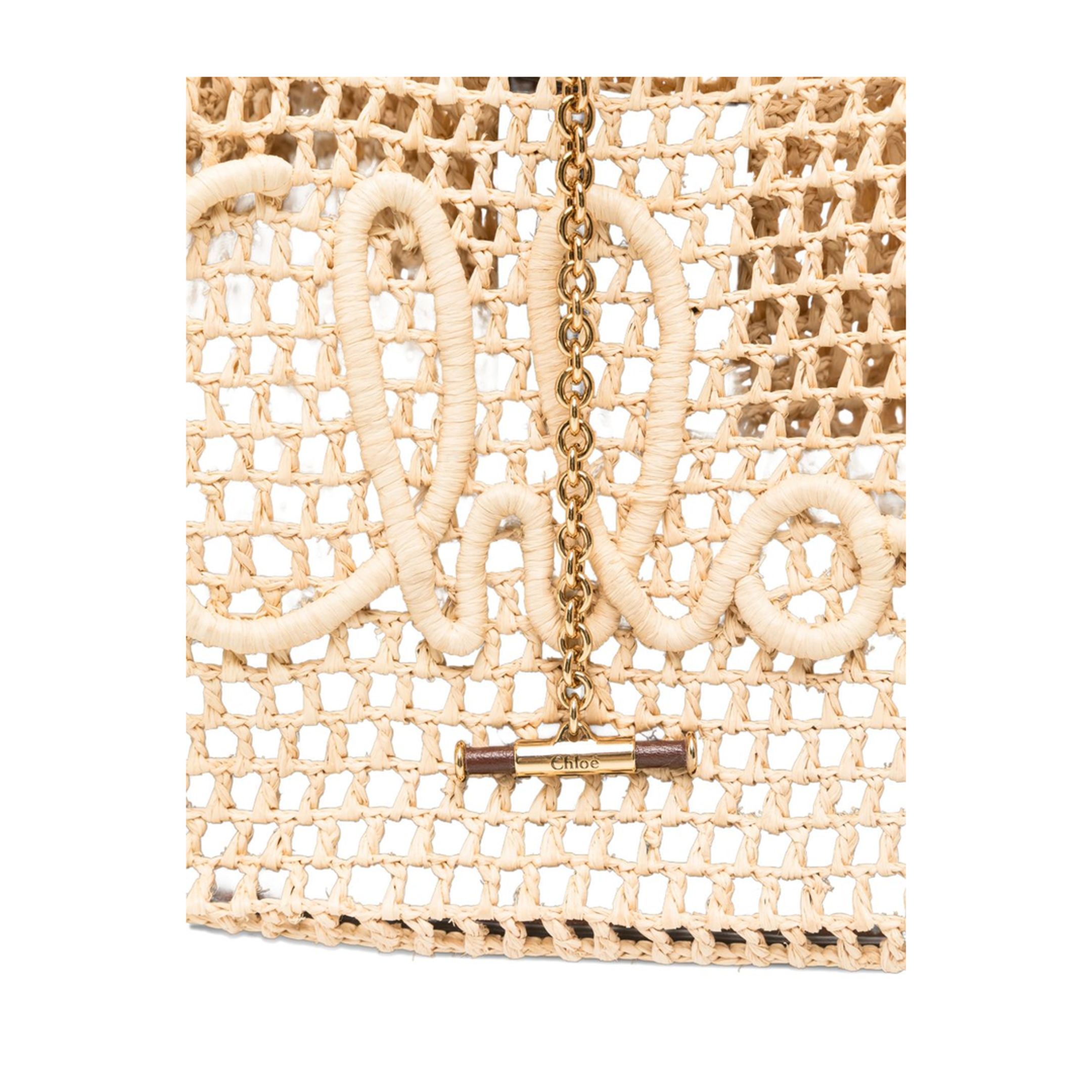 Iconic Raffia Tote Bag - Hot Sand - Image 2